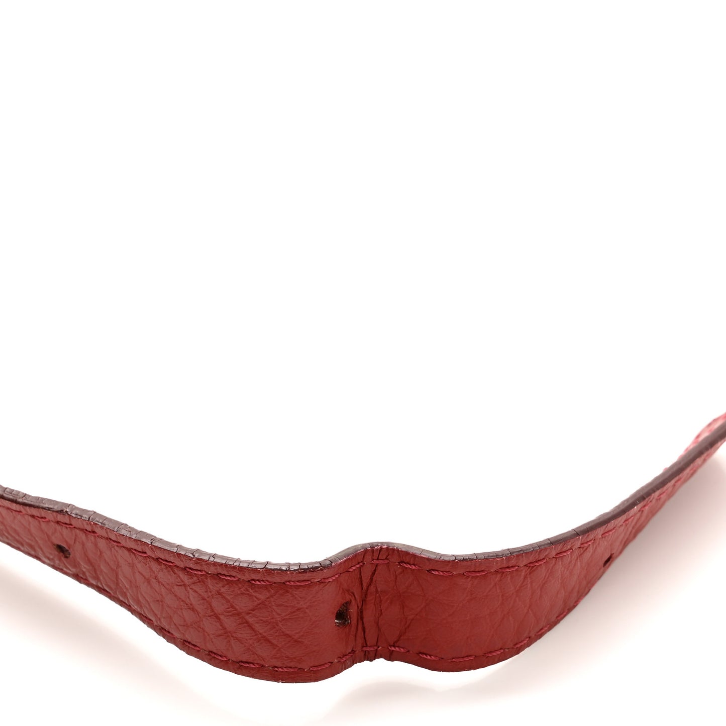 Grained Calfskin Small Marcie Saddle Bag Sienna Red