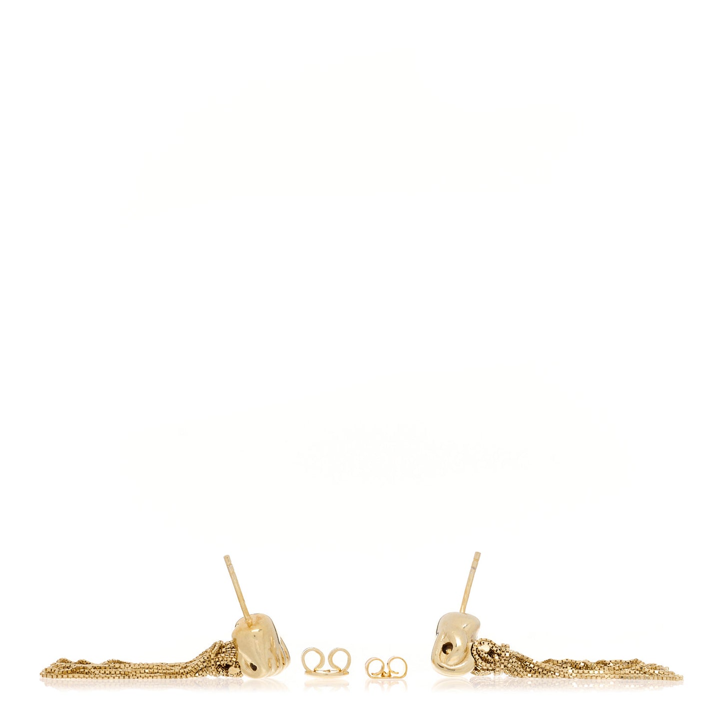Sterling Silver Tassel Drop Earrings Gold