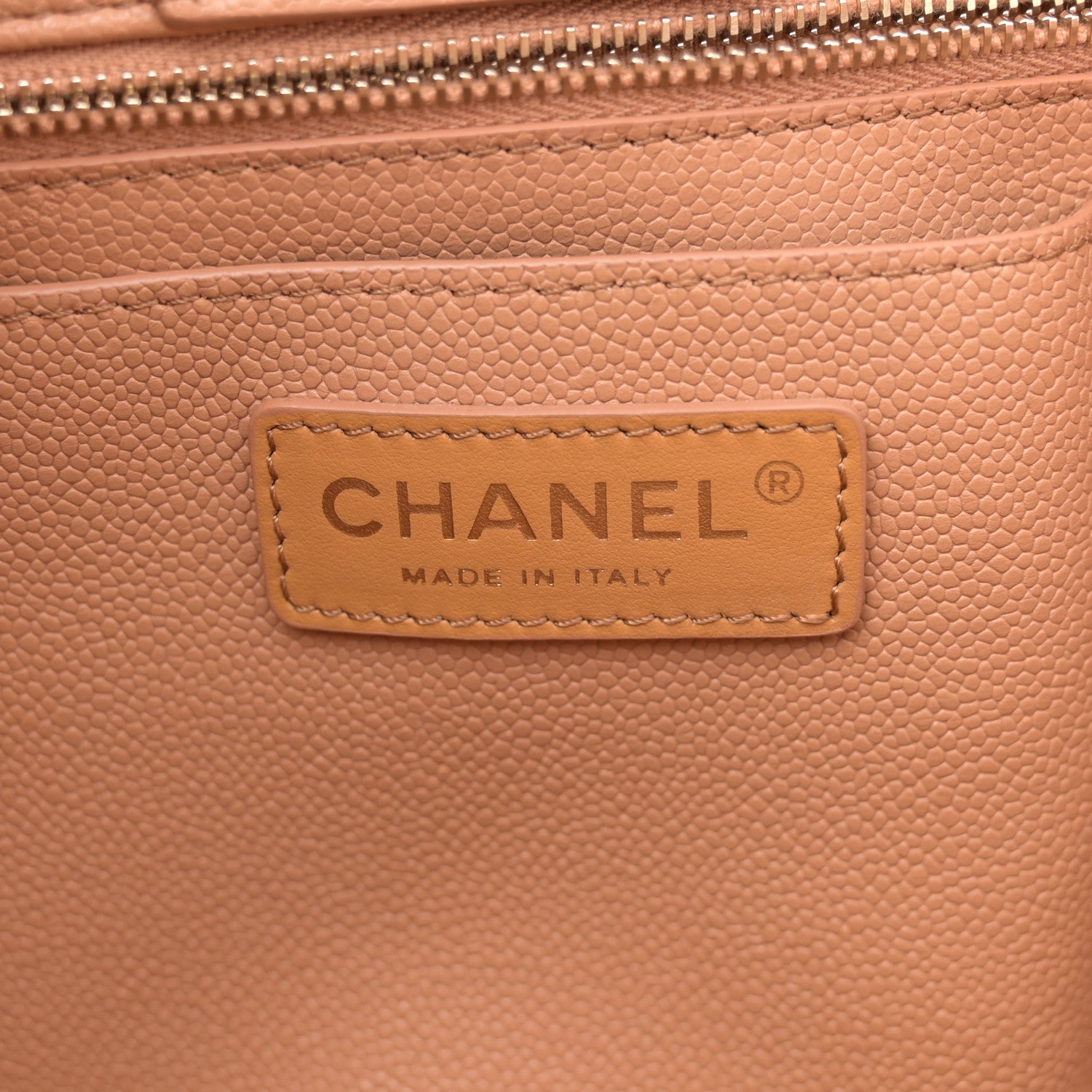 Chanel Caviar Quilted Small Shopping Tote Dark Beige 7 of 11