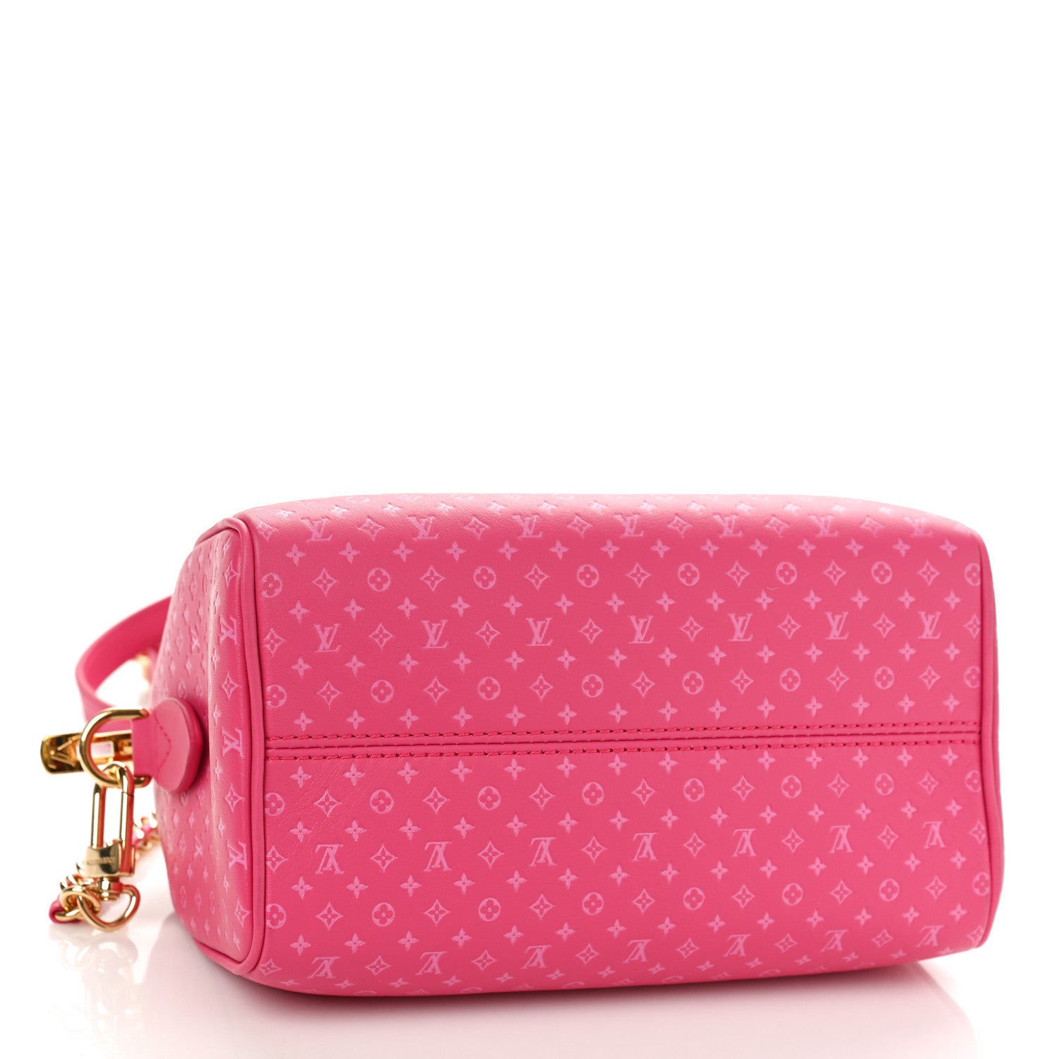 Louis Vuitton Calfskin Nanogram Embossed Speedy Bandouliere 20 Rose 4 of 8