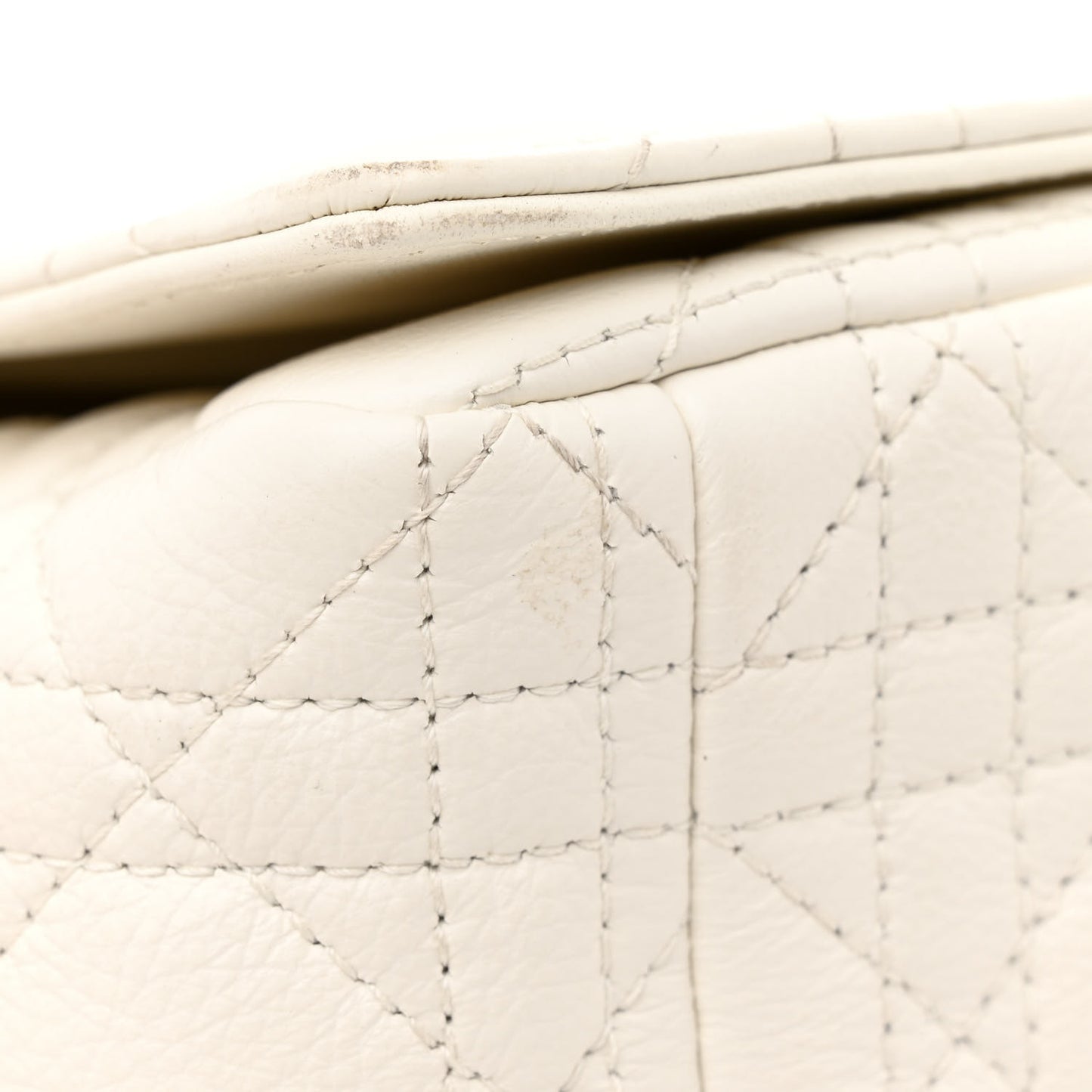 Grained Calfskin Cannage Large Caro Bag Latte