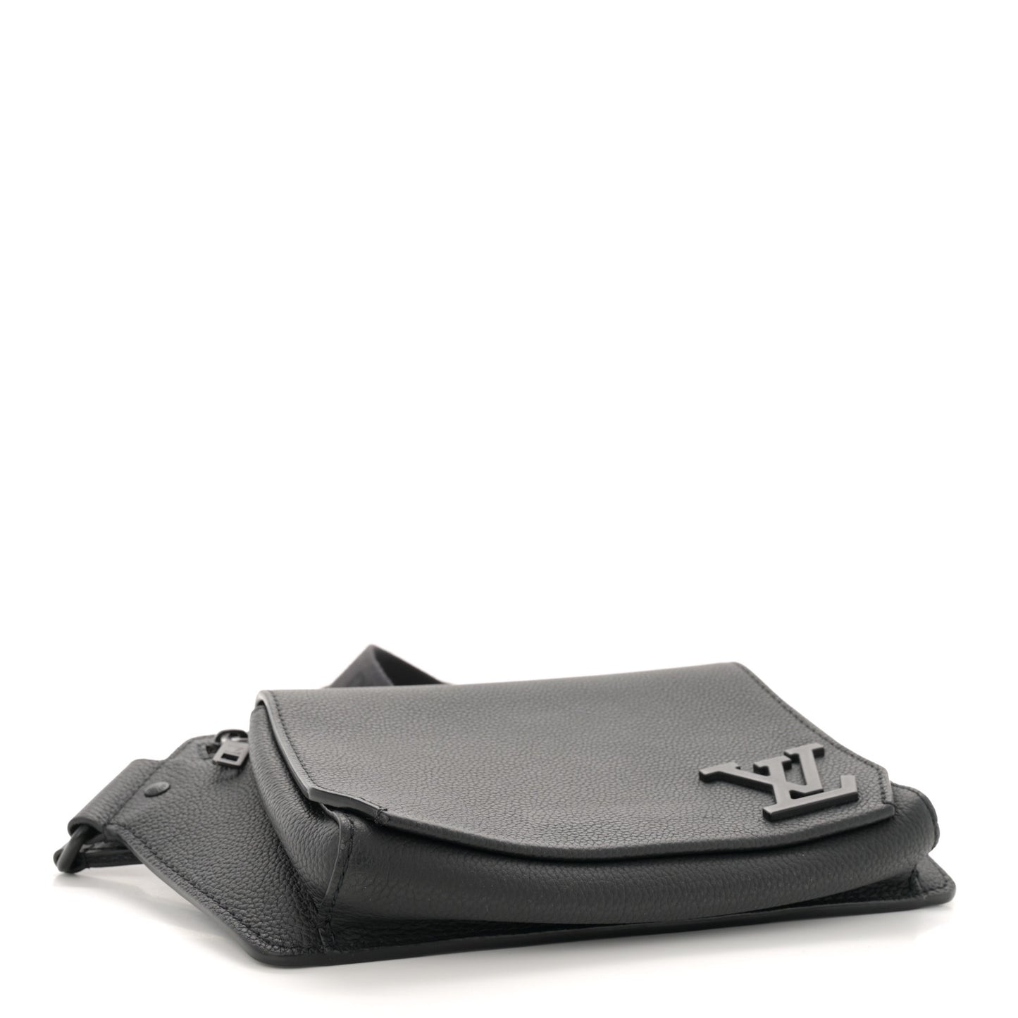 Grained Calfskin Aerogram Slingbag Black