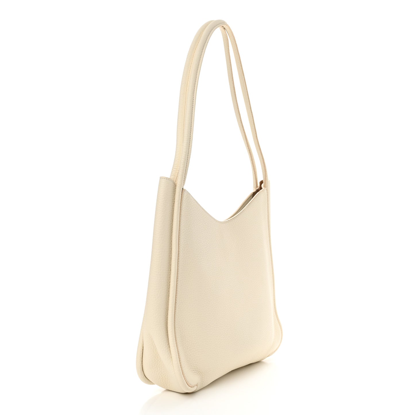 Grained Calfskin Symmetric Tote Ivory