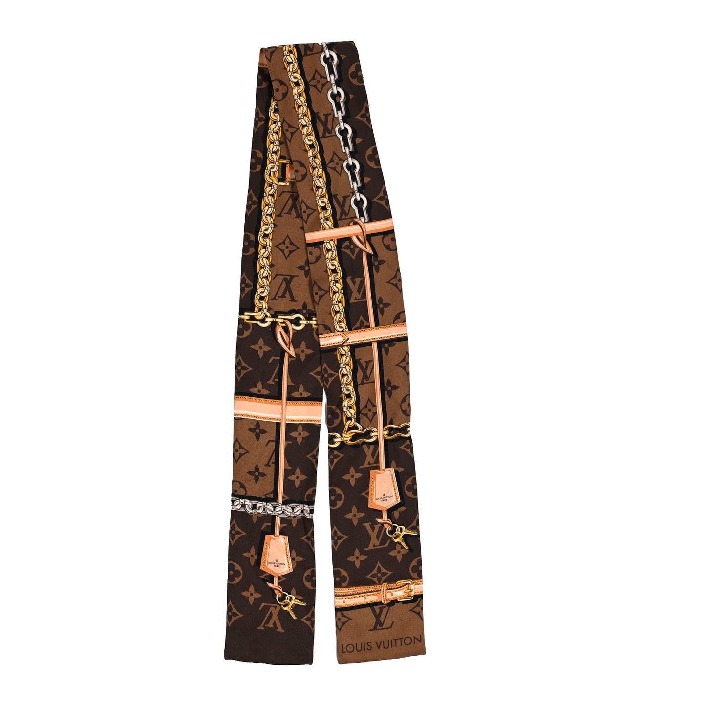 Silk Monogram Confidential Bandeau Brown