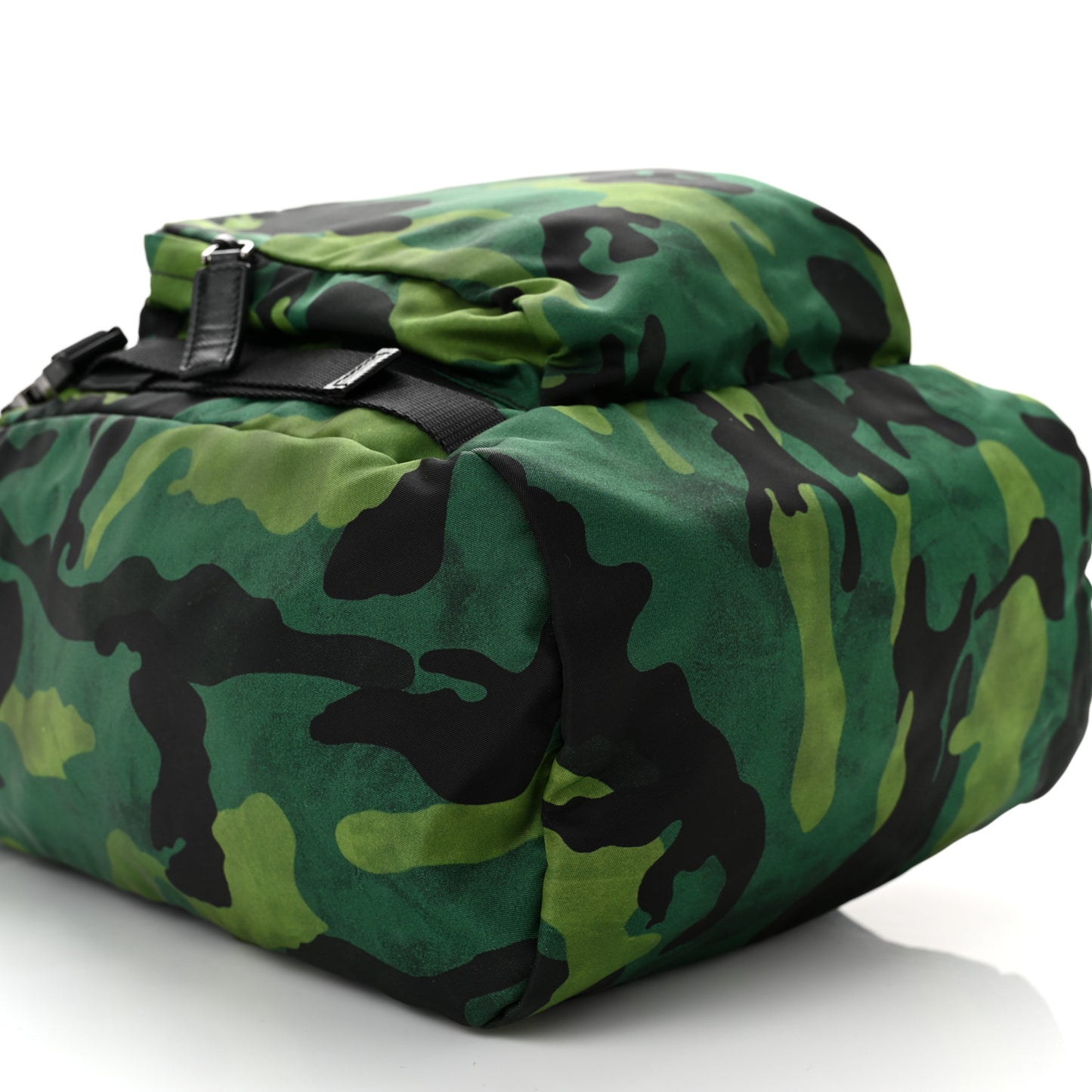 Tessuto Nylon Camouflage Print Double Buckle Backpack Mimetico