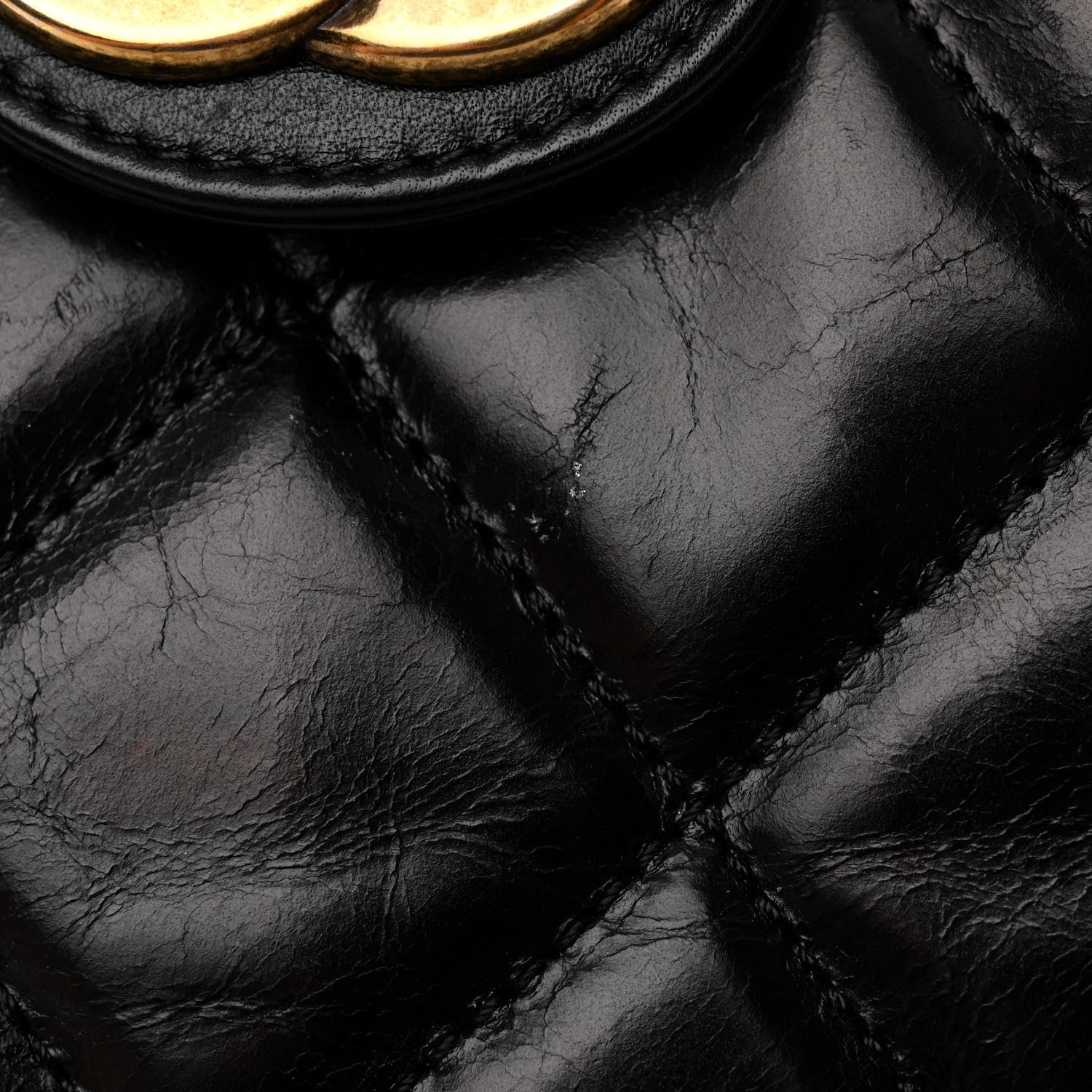 Chanel Glazed Calfskin Quilted Gold Bar Tote Black 7 of 10
