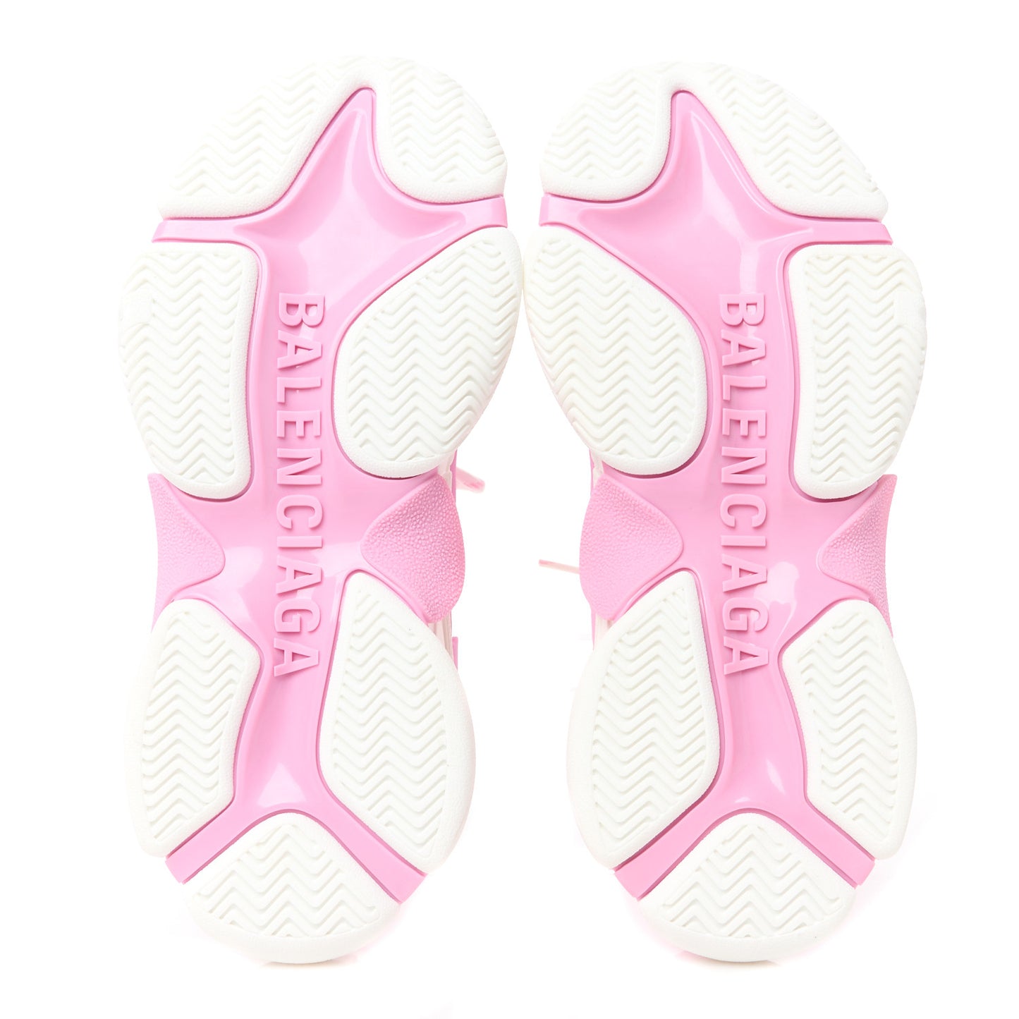 Fabric Mesh Womens Triple S Sneakers 37 Pink White