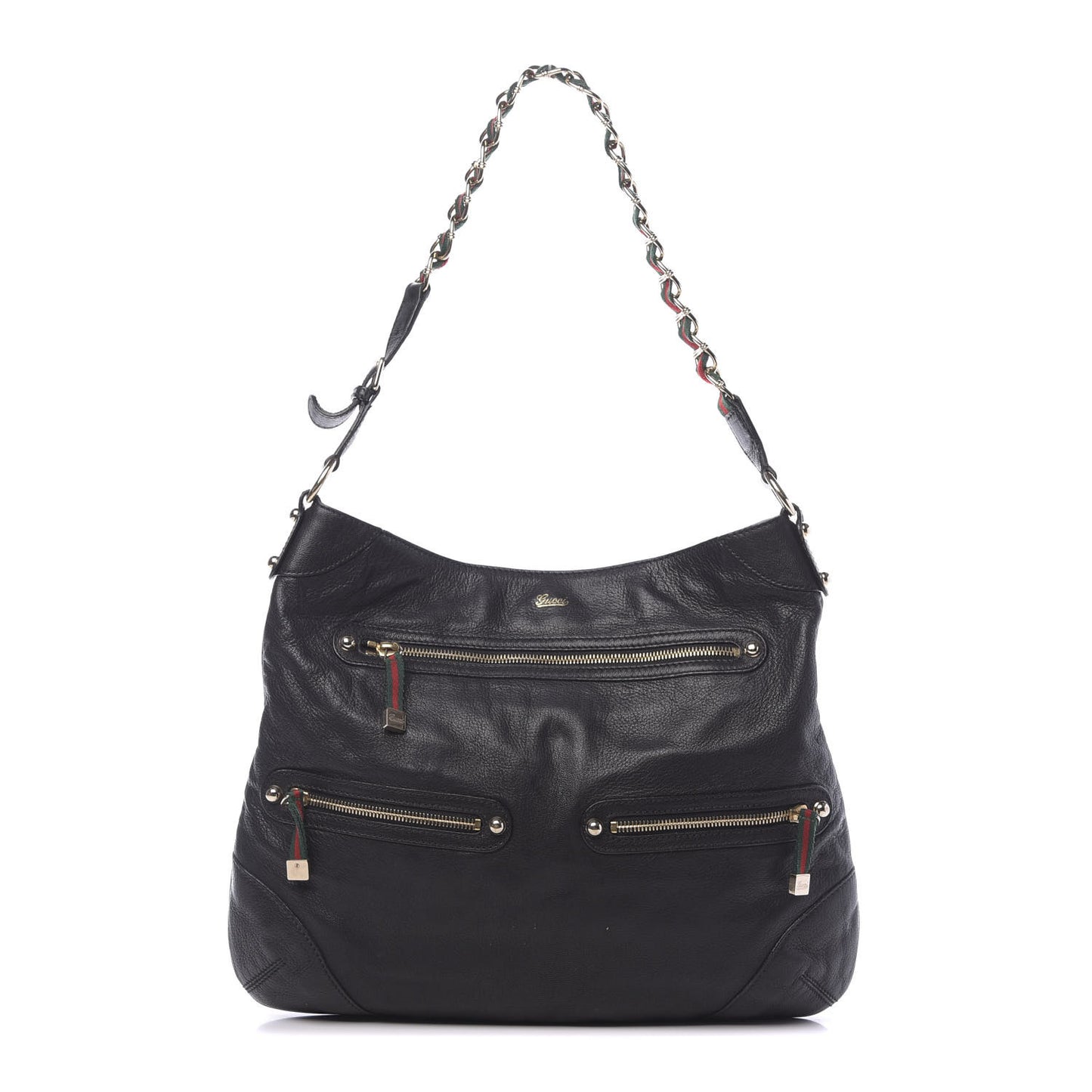 Calfskin Medium Capri Shoulder Bag Black