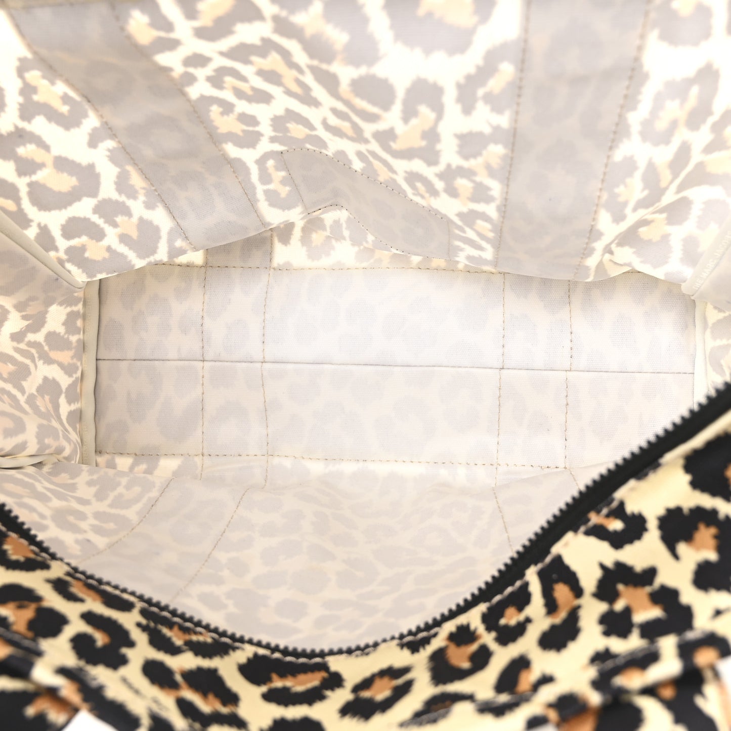 Cotton Canvas Leopard Print Large The Traveler Tote Bag