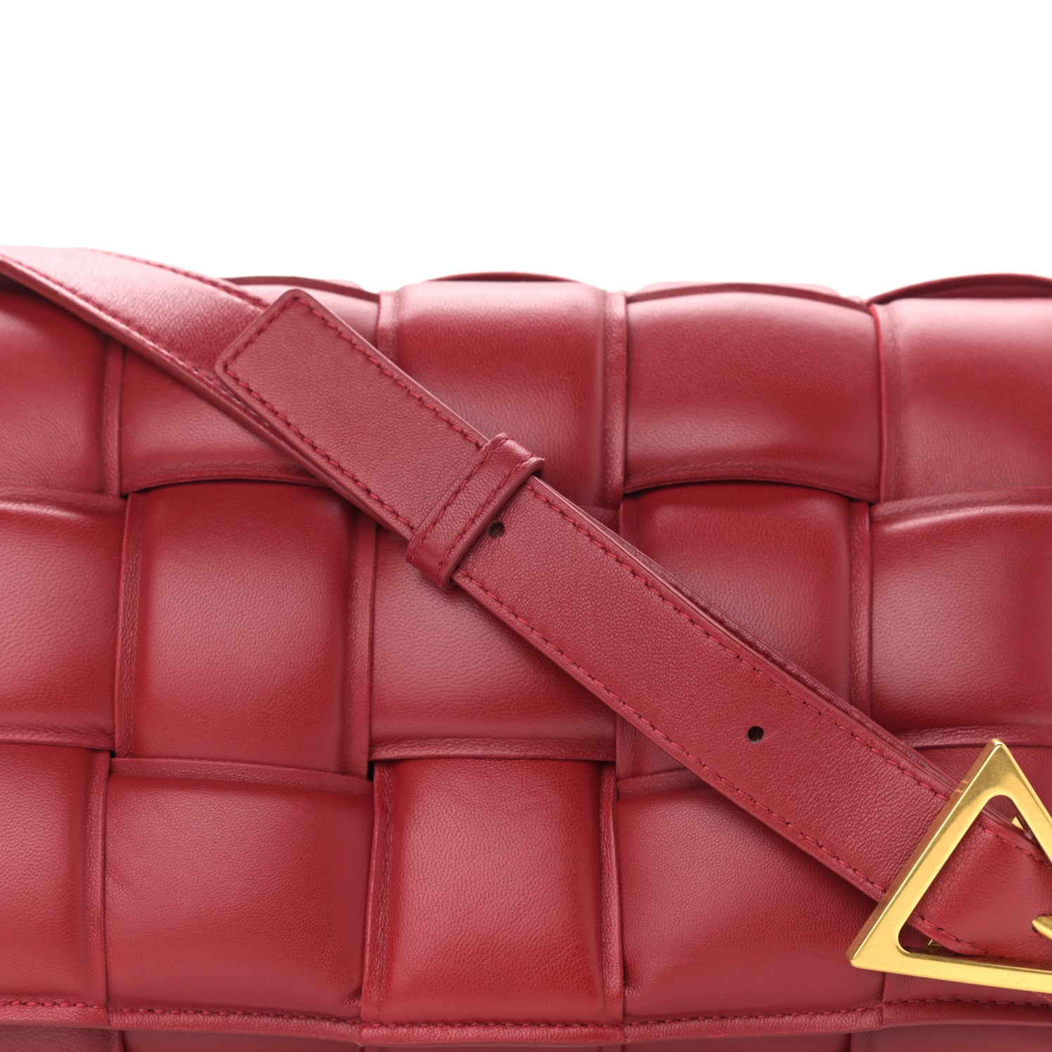 Bottega Veneta Nappa Maxi Intreccio Padded Cassette Crossbody Bag Dark Red 7 of 9