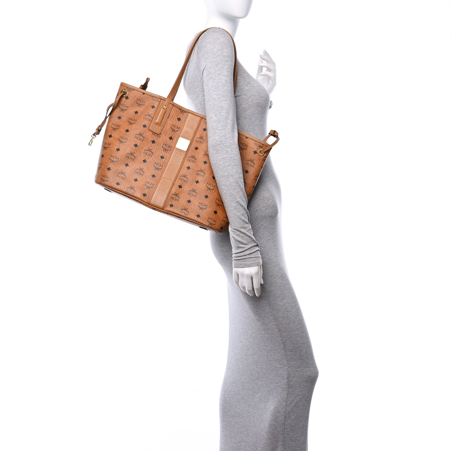 Visetos Medium Liz Reversible Shopper Tote Cognac