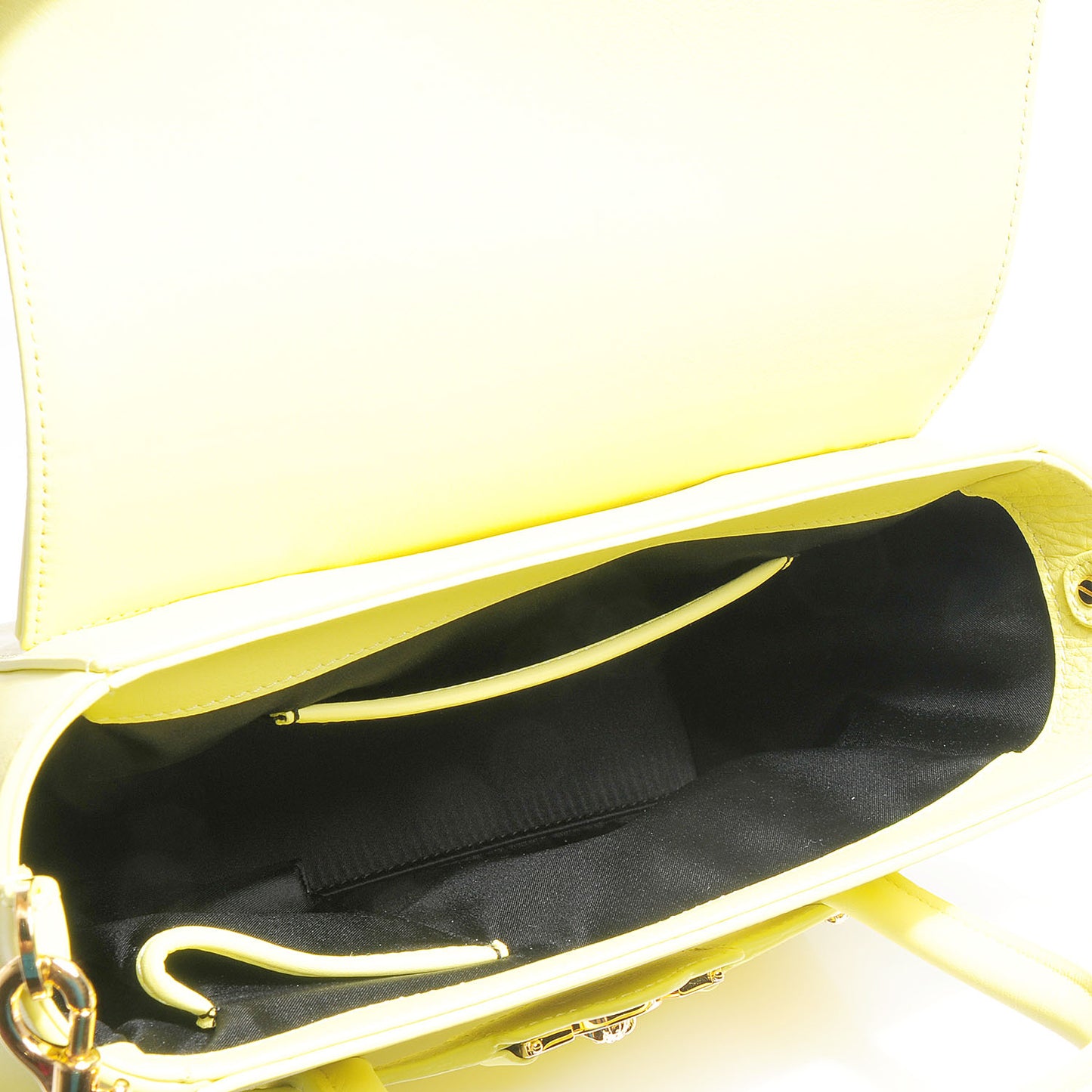 Leather Small Signature Bag Yellow