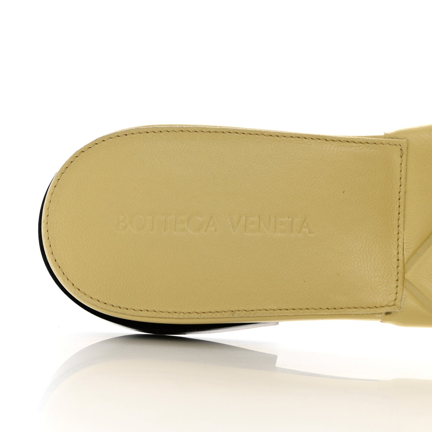 Nappa Quilted Rubber Lido Flat Sandals 39 Moon Beam