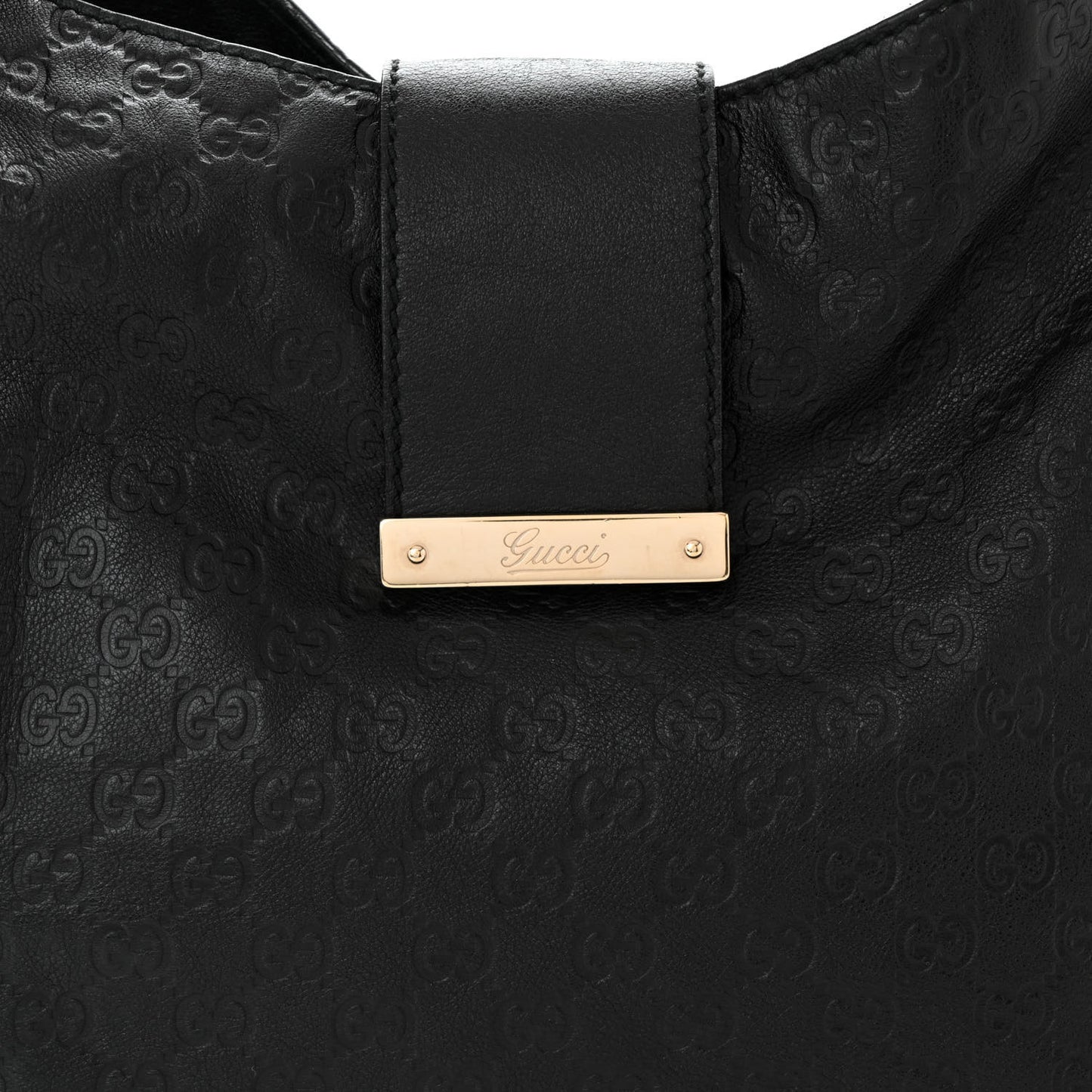 Guccissima Large New Ladies Web Hobo Black