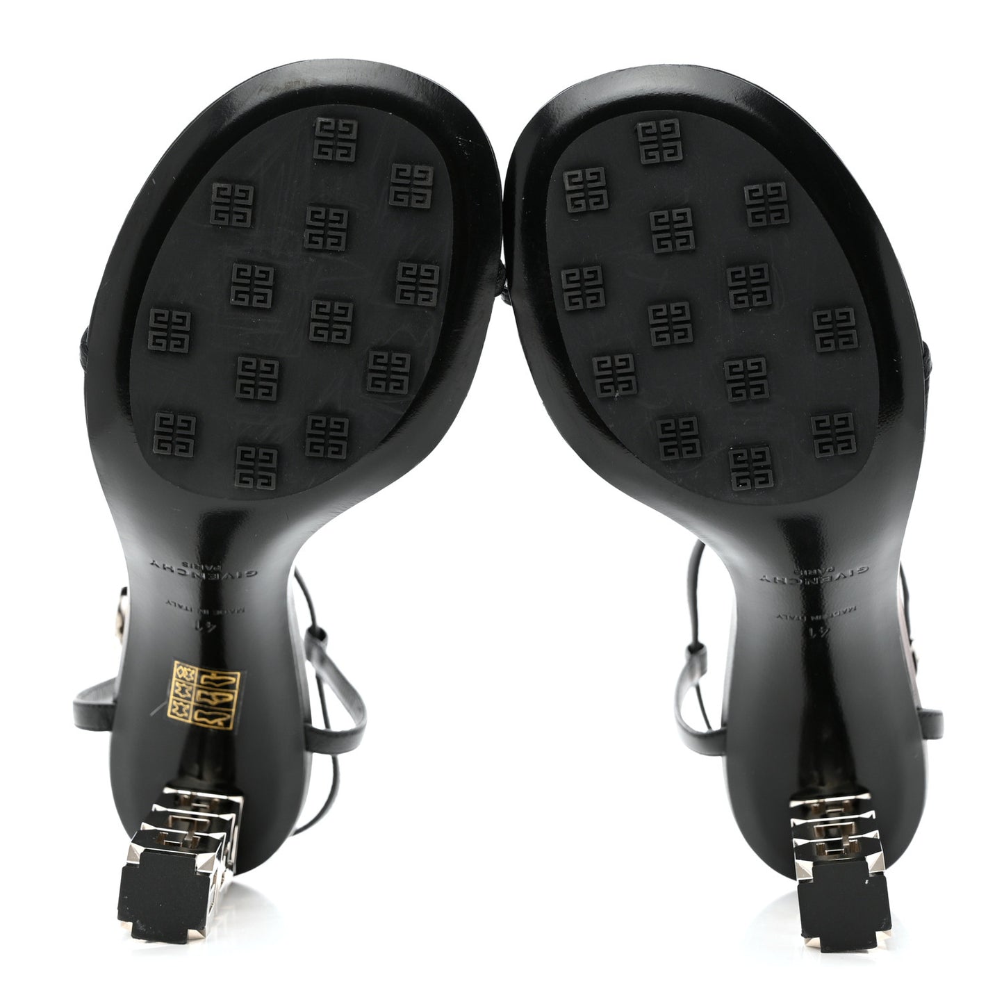Smooth Nappa G Cube 85mm Sandals 41 Black