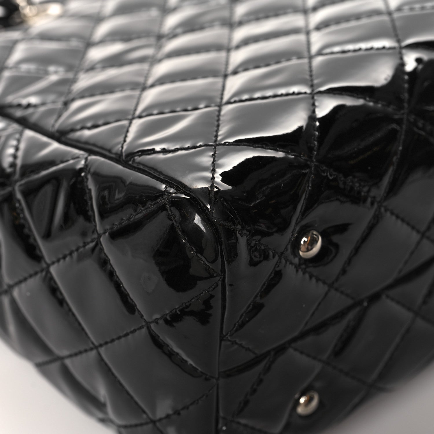 Chanel Patent Quilted Large Coco Shine Shopping Tote Black 11 of 12