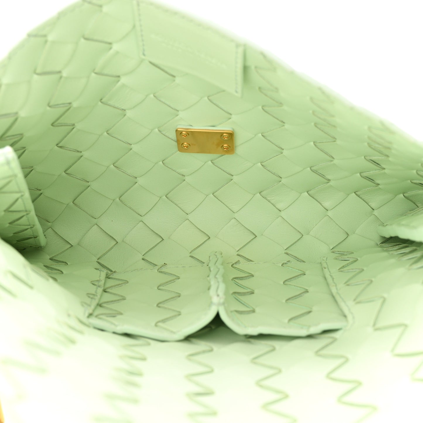 Nappa Intrecciato Envelope Pouch Glacier