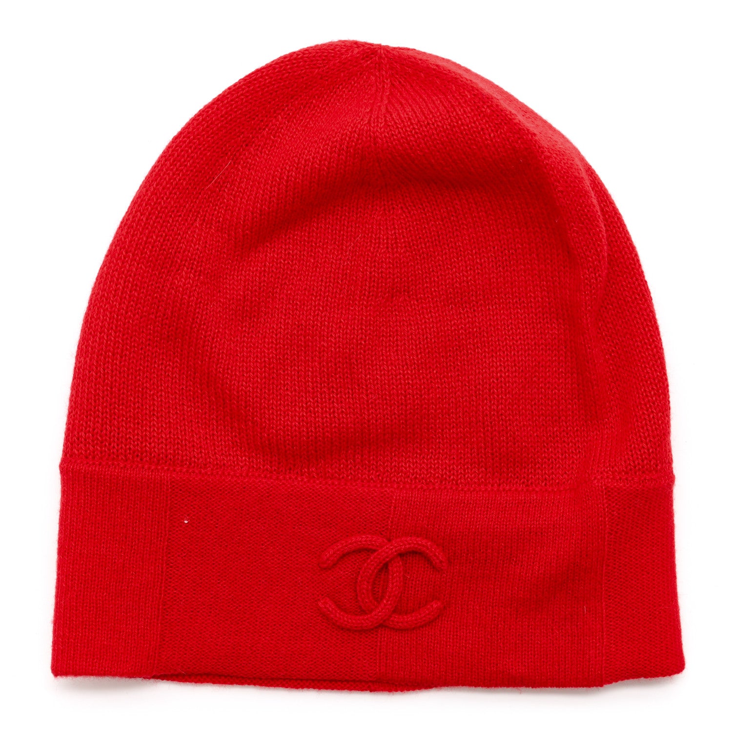 Chanel Cashmere Blend CC Beanie Hat Red 1667061 – FASHIONPHILE