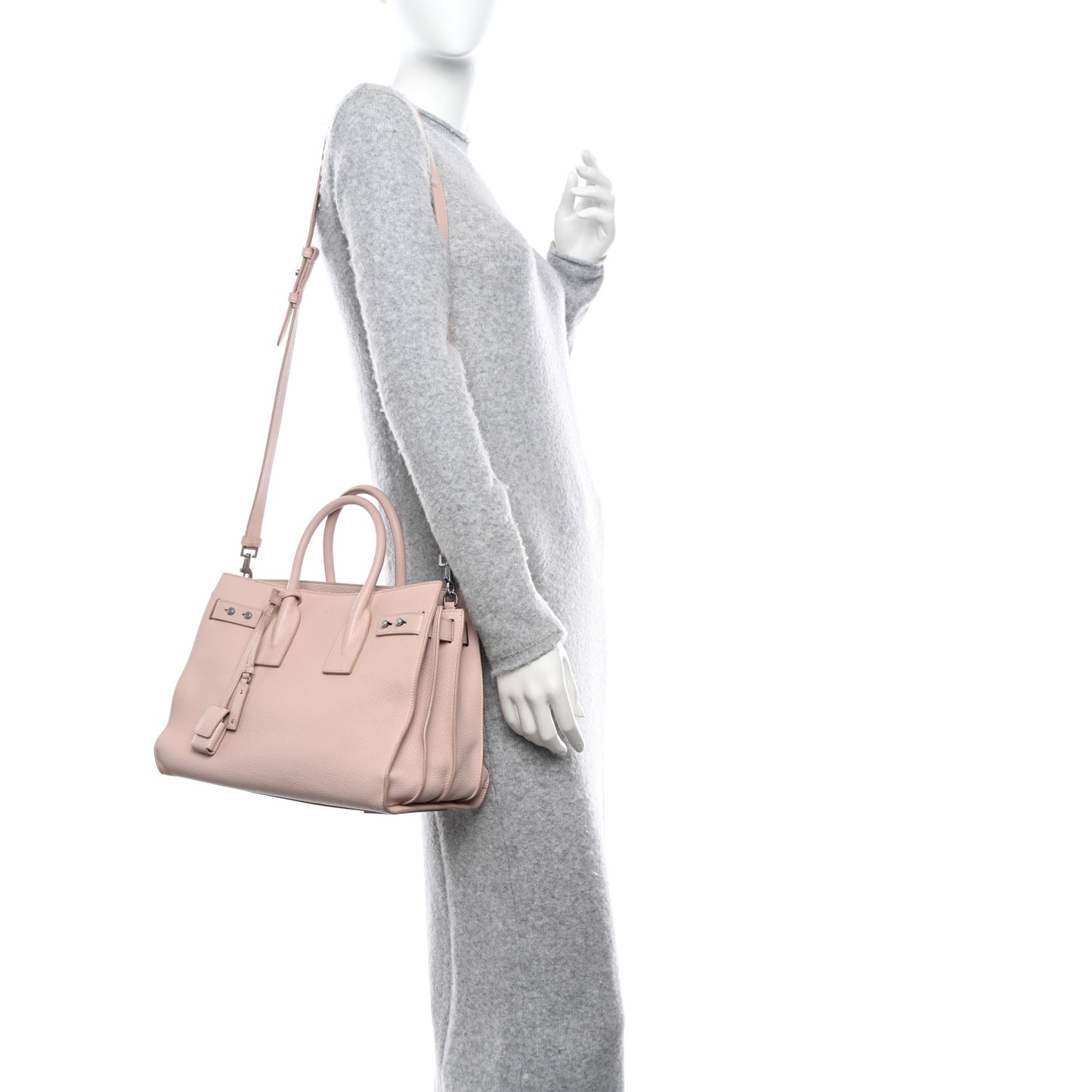 Grained Calfskin Small Sac De Jour Marble Pink