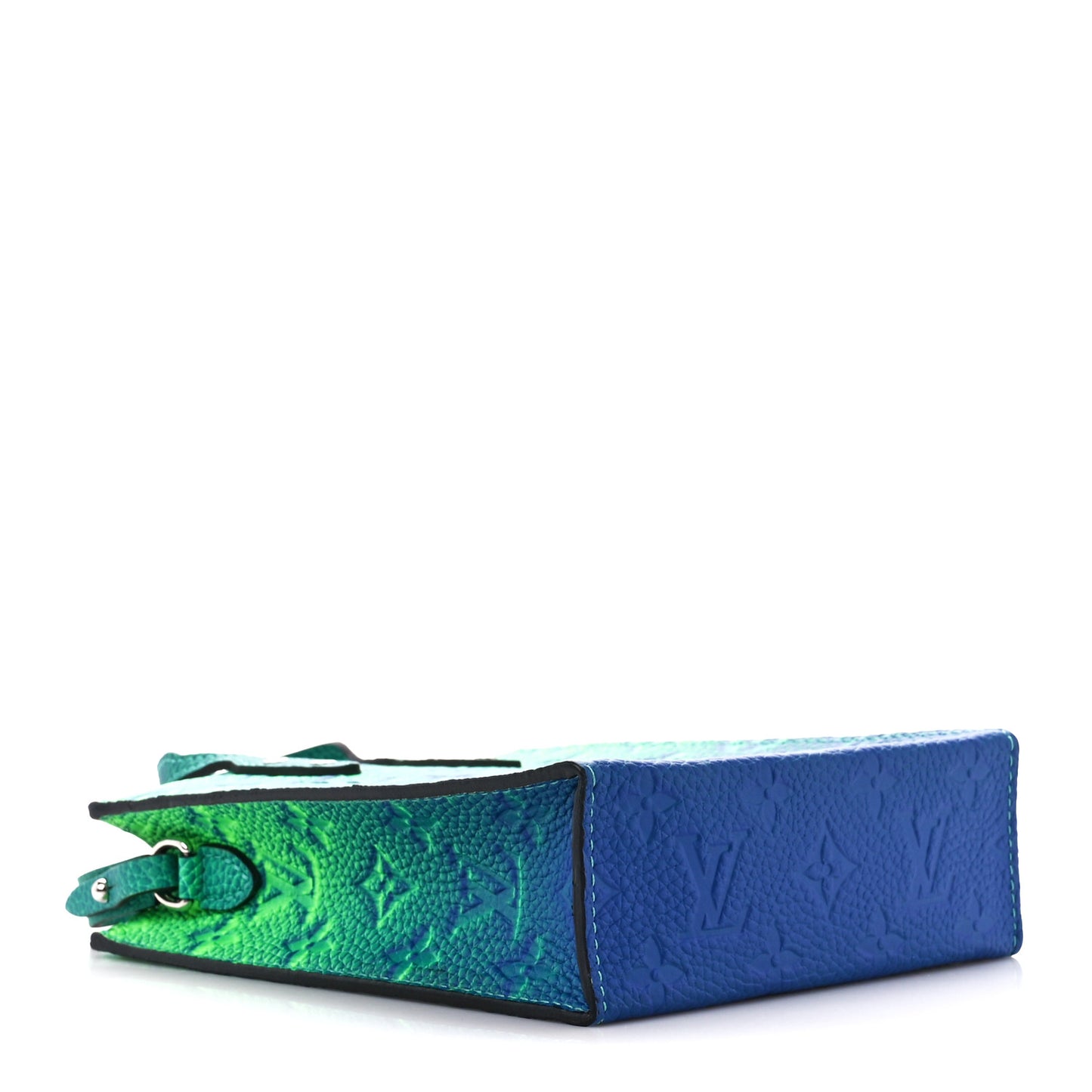 Taurillon Illusion Sac Plat XS Bleu Vert