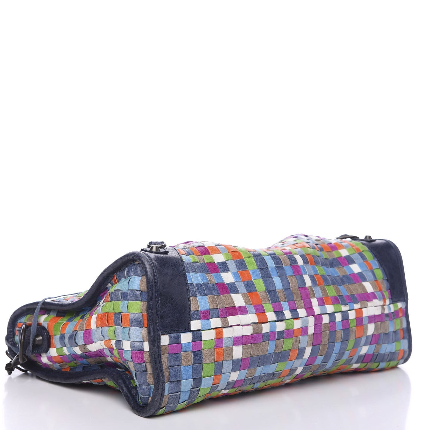 Agneau Lattice Woven Classic Hardware City Multicolor
