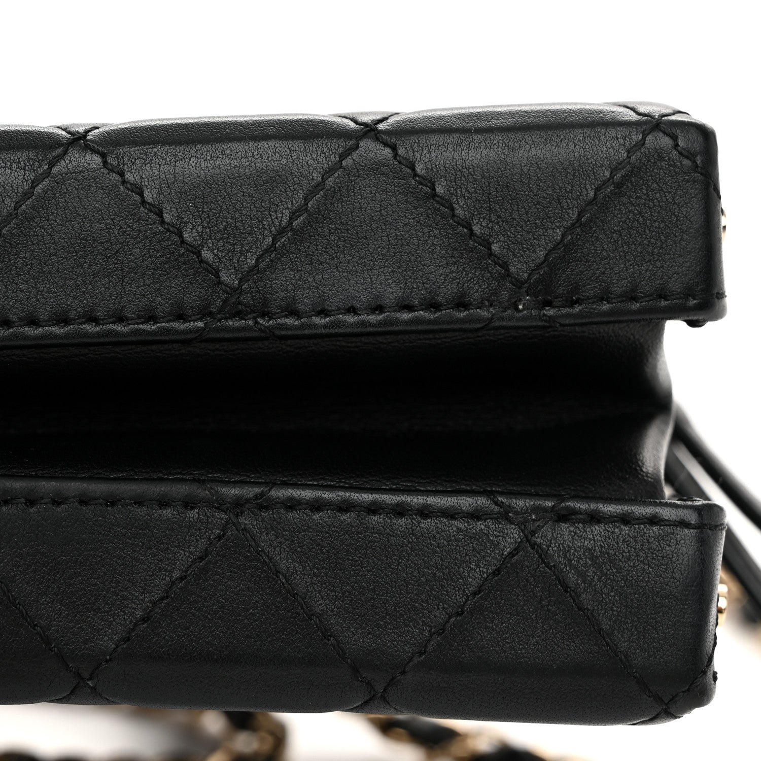 Chanel Calfskin Quilted Studded Square Vanity Case Black 11 of 11