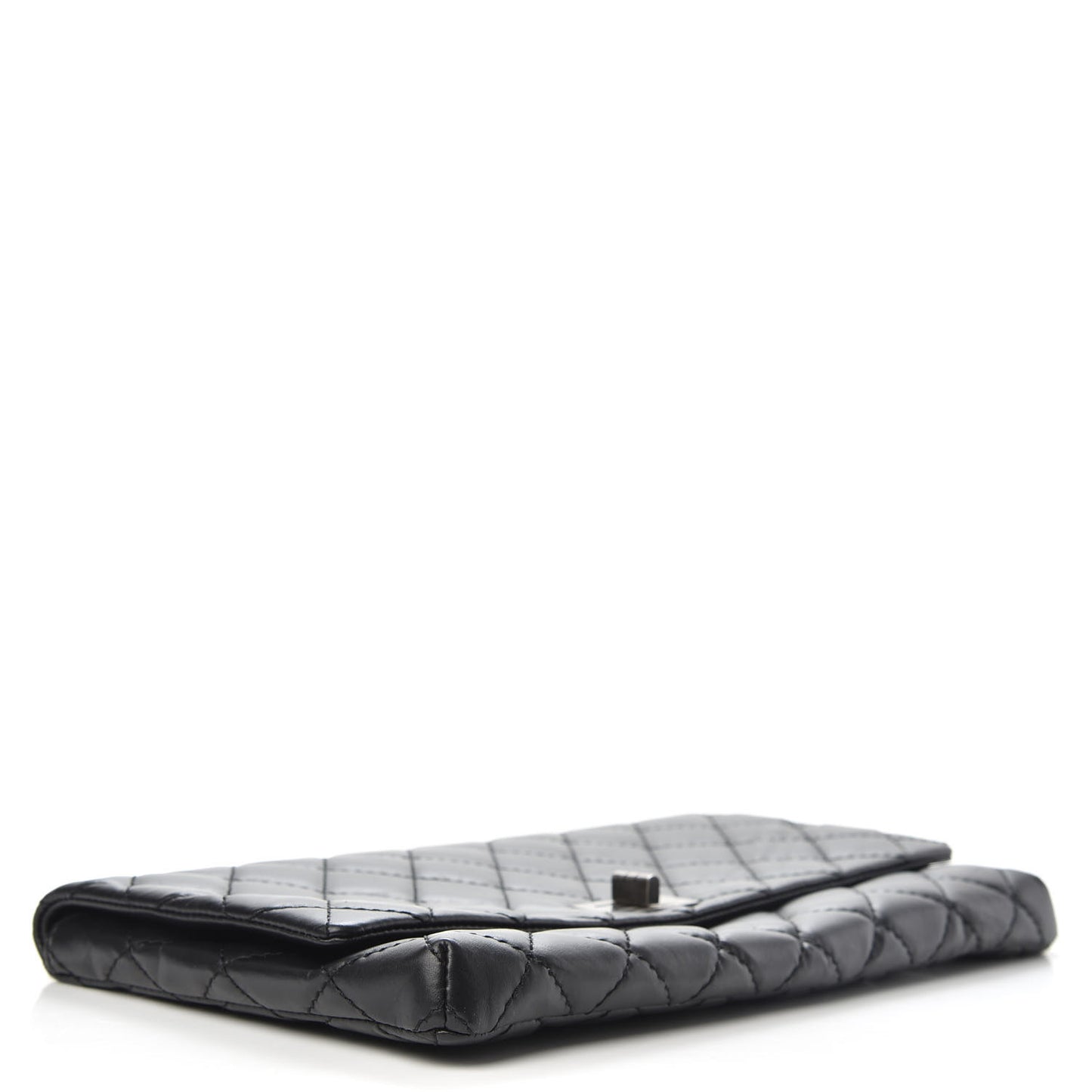Aged Calfskin Quilted Reissue 2.55 Clutch Black