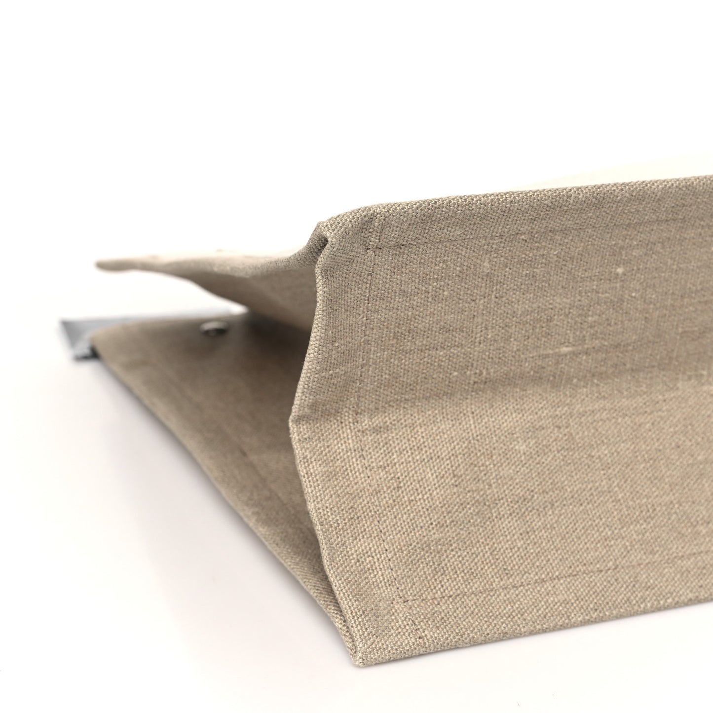 Linen Calfskin Rive Gauche Tote Optic White