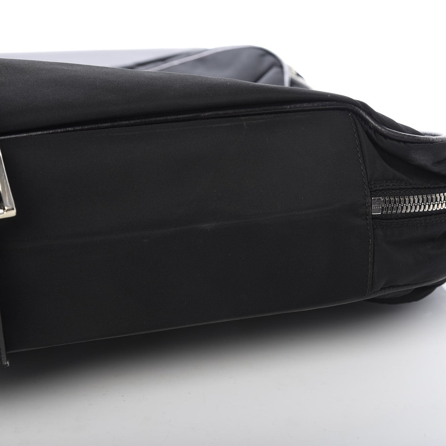Soft Calfskin Tessuto Nylon Travel Bag Black