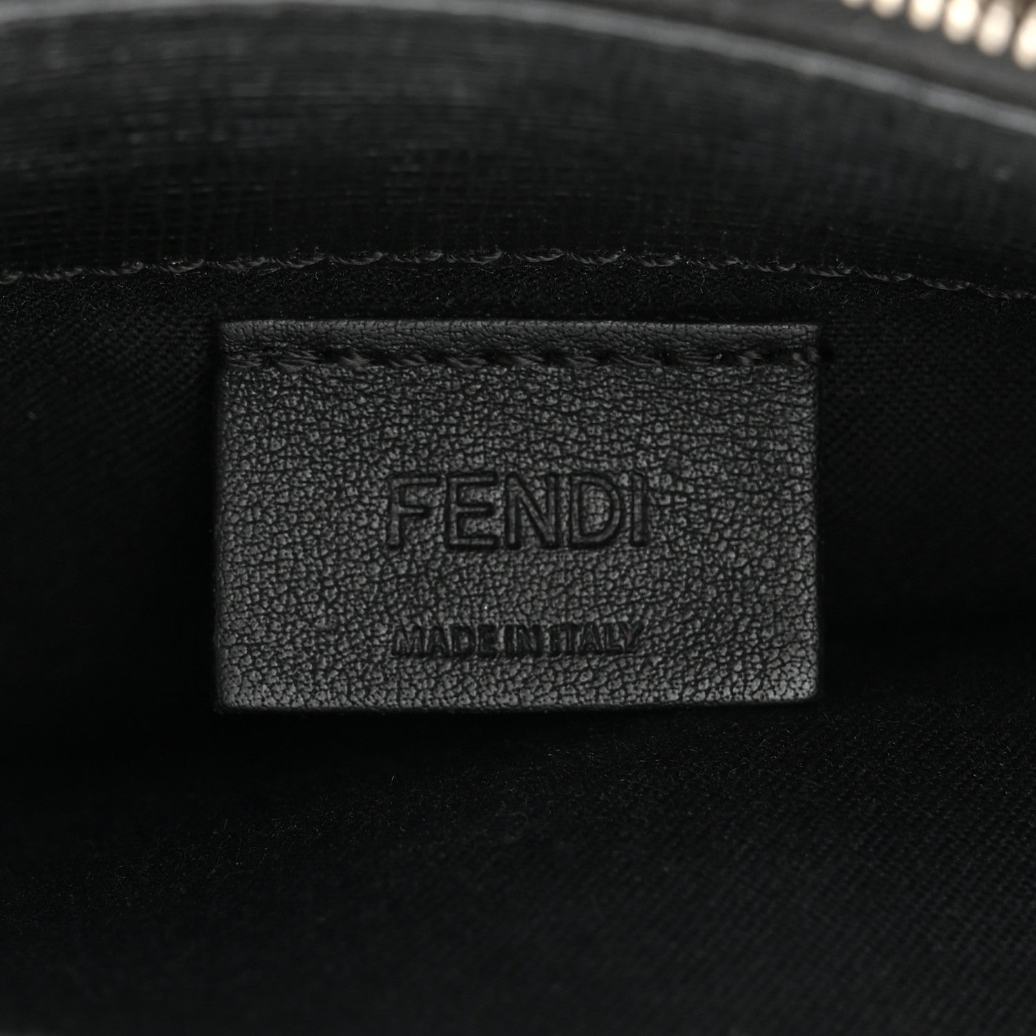 Fendi Vitello Elite Mink Fur Studded Karlito Tube Wallet on Chain Black 6 of 12