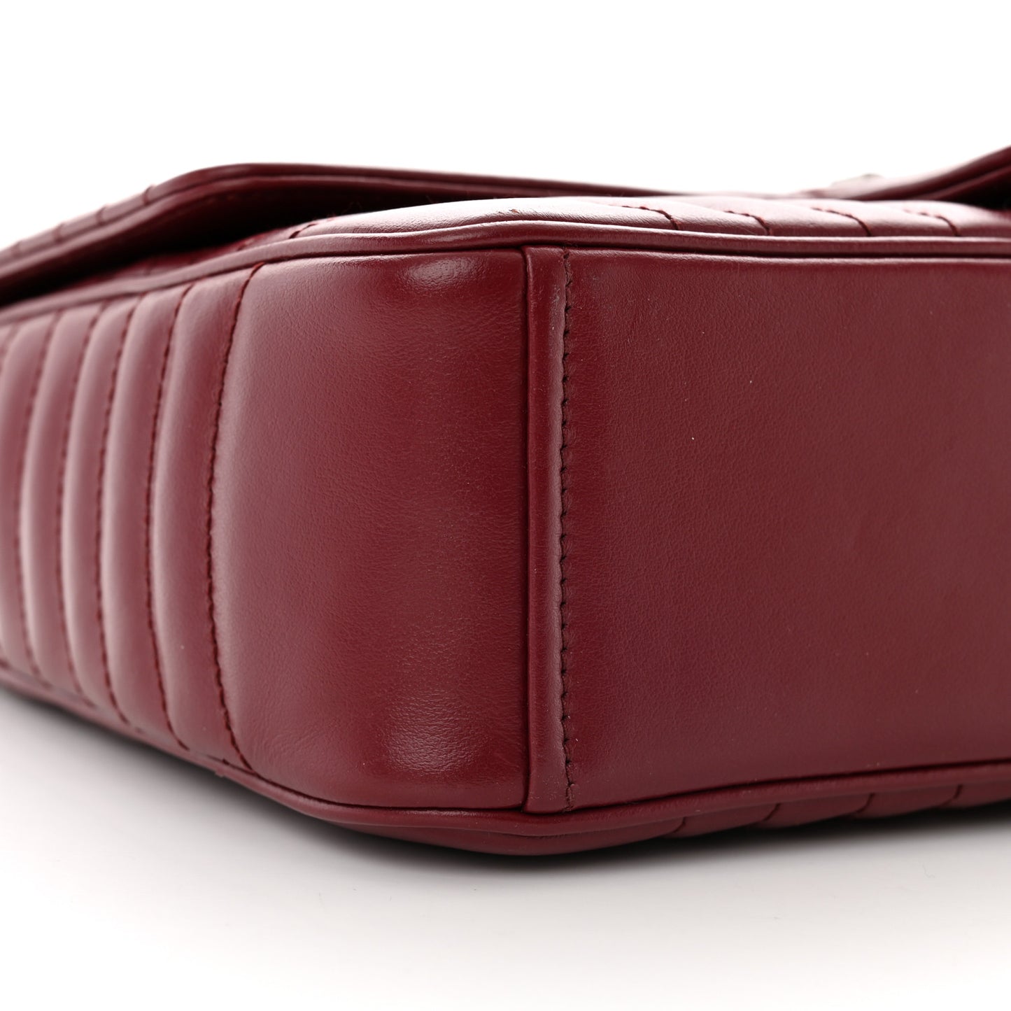 Soft Calfskin Impunture Diagramme Large Chain Flap Shoulder Bag Cerise