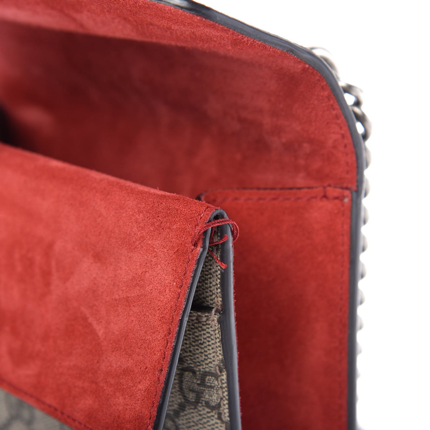 GG Supreme Monogram Mini Dionysus Shoulder Bag Hibiscus Red