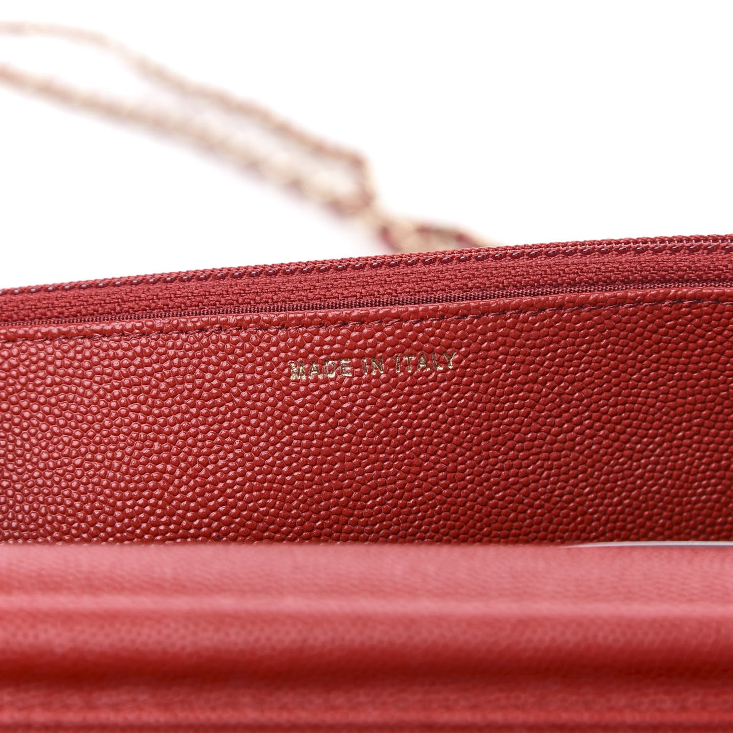 Caviar Quilted Vintage Mademoiselle Wallet On Chain WOC Red