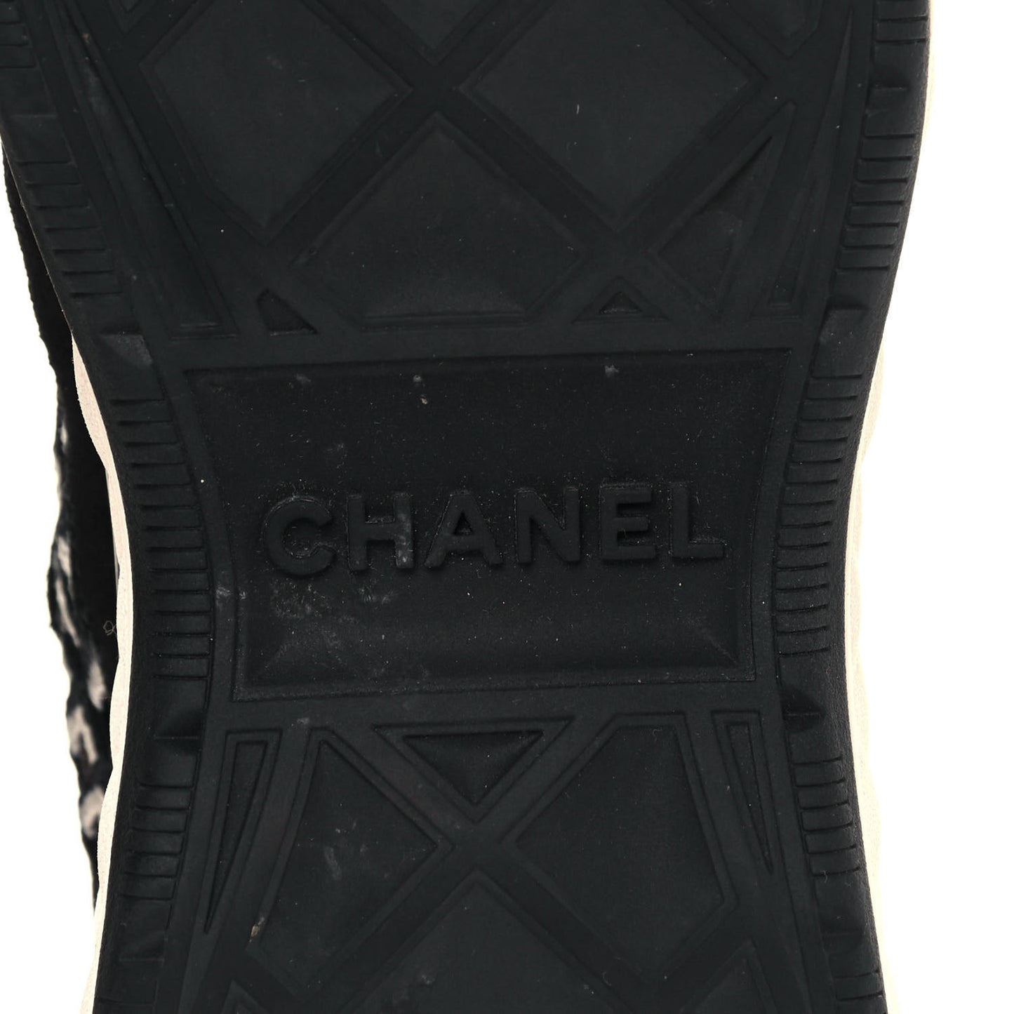 Suede Calfskin Embroidered CC Sneakers 36 Black