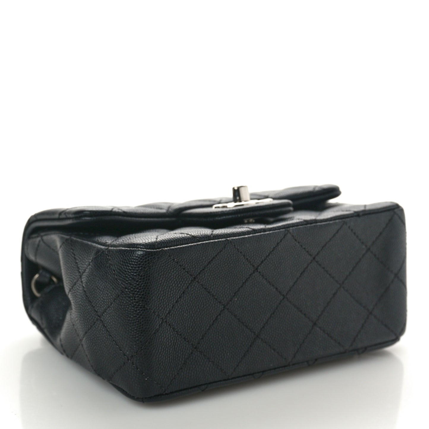 Caviar Quilted Mini Square Flap Black