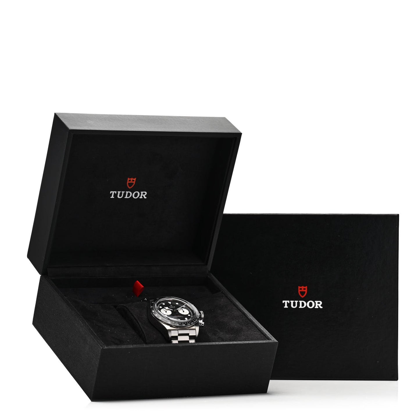 Stainless Steel 41mm Black Bay Chronograph Reverse Panda Automatic Watch Black 79360N