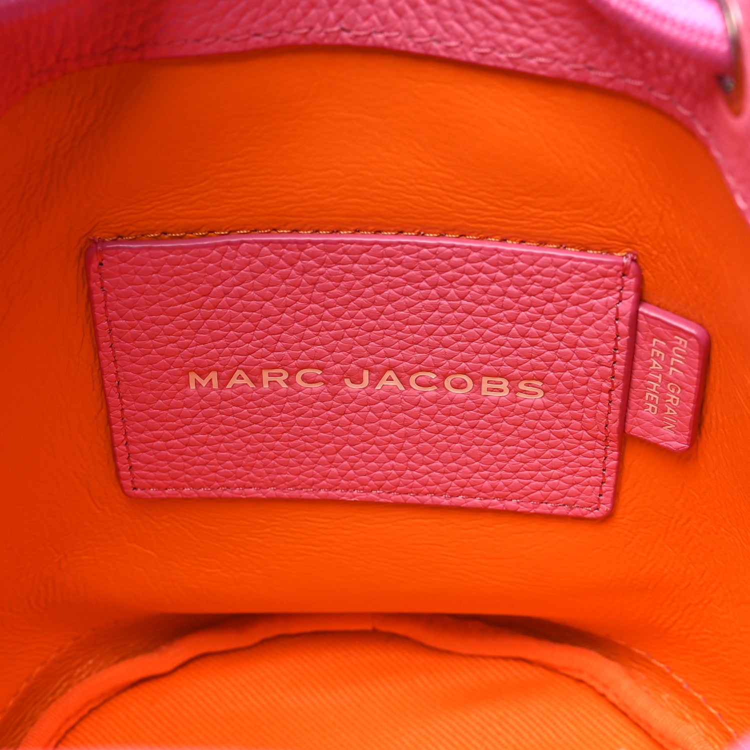 Marc Jacobs Grained Calfskin The Mini Bucket Bag Fluro Candy Pink 6 of 11