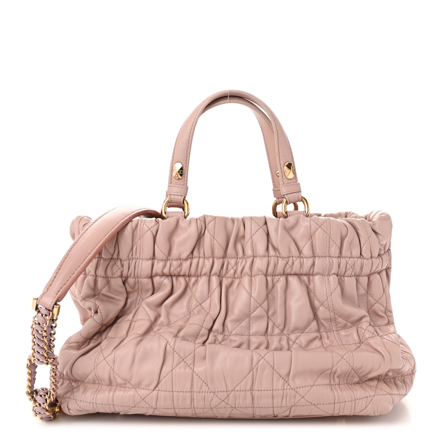 Christian Dior Gaufre Lambskin Cannage Delices Tote Poudre 1693635