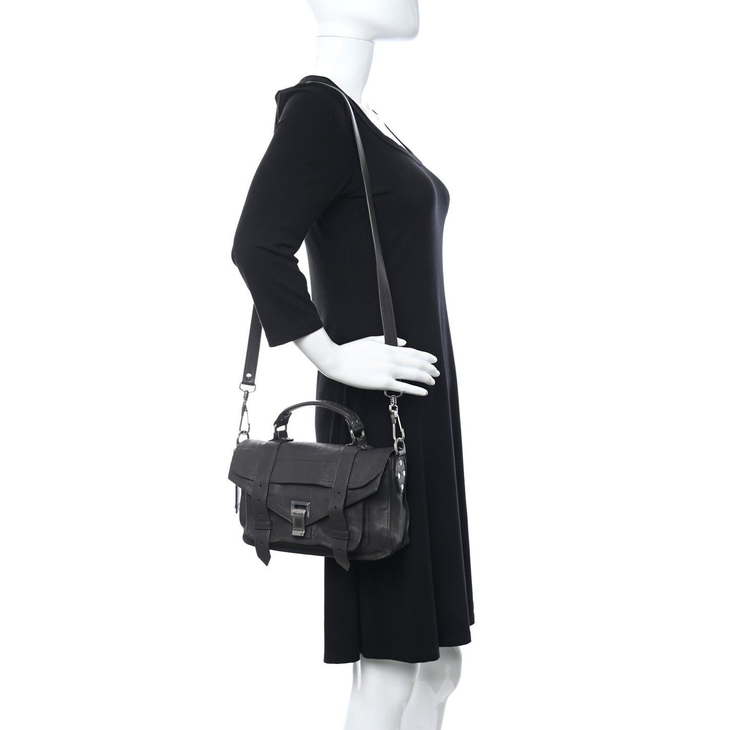 Lambskin Tiny PS1 Satchel Black