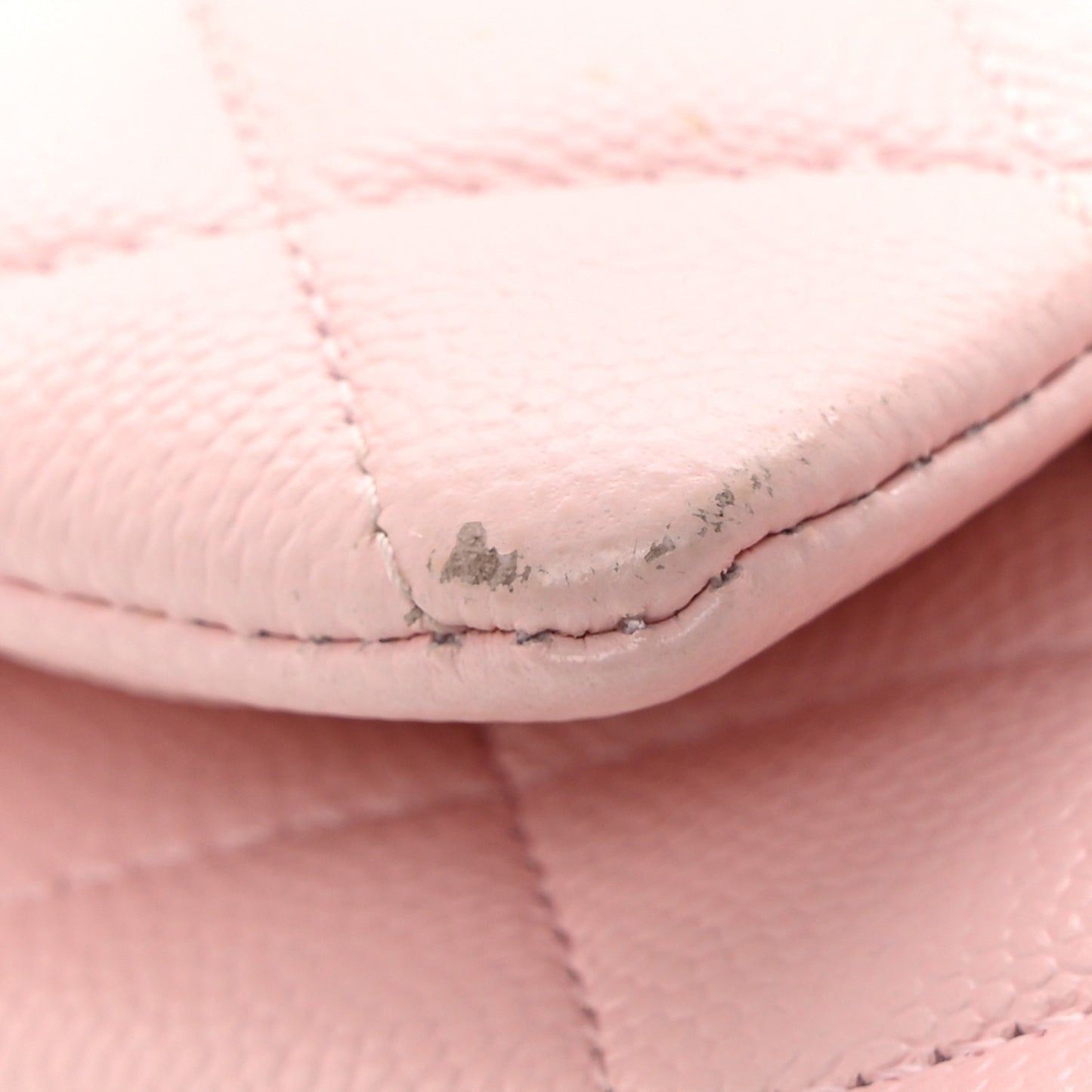Caviar Quilted Medium Double Flap Light Pink
