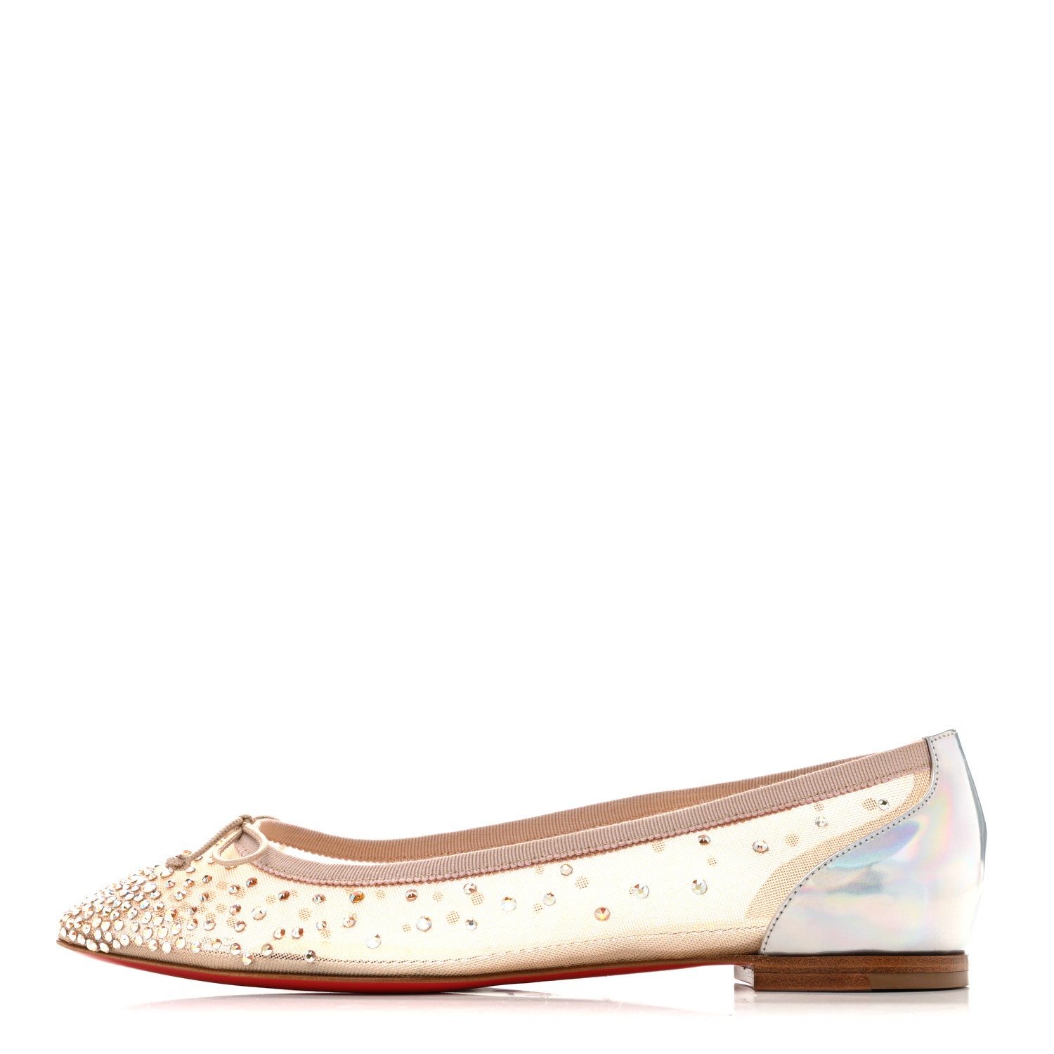クリスチャンルブタン　BODY STRASS FLAT RES 37 Christian Louboutin Crystal Strass Follies Flats 37 Silver 1859985