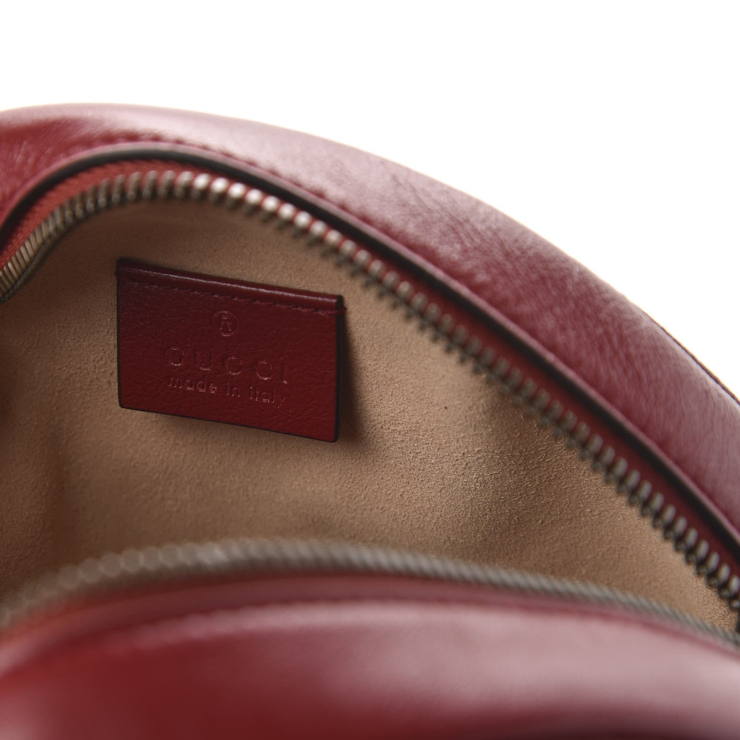 Gucci Glazed Calfskin Matelasse Heart Mini GG Marmont Round Shoulder Bag Romantic Cerise 8 of 10