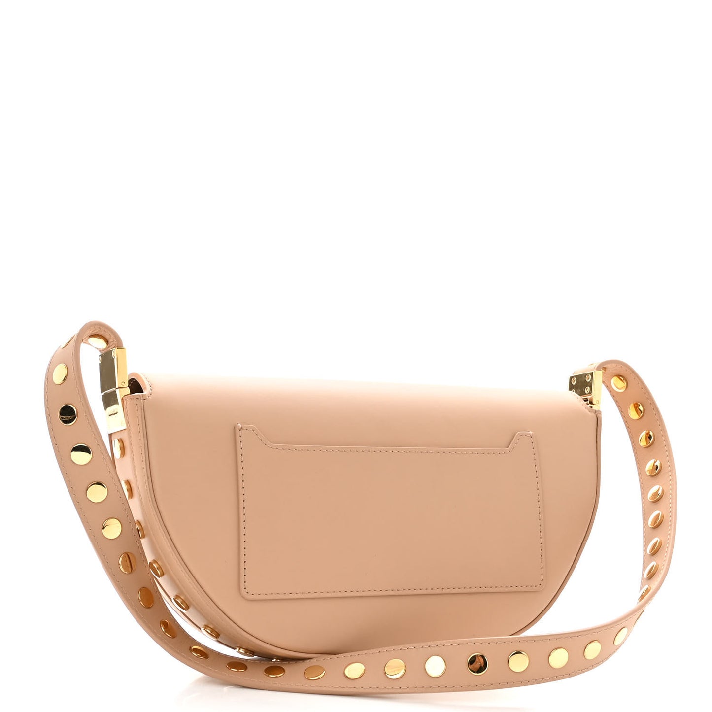 Calfskin Studded Small Olympia Shoulder Bag Cool Beige