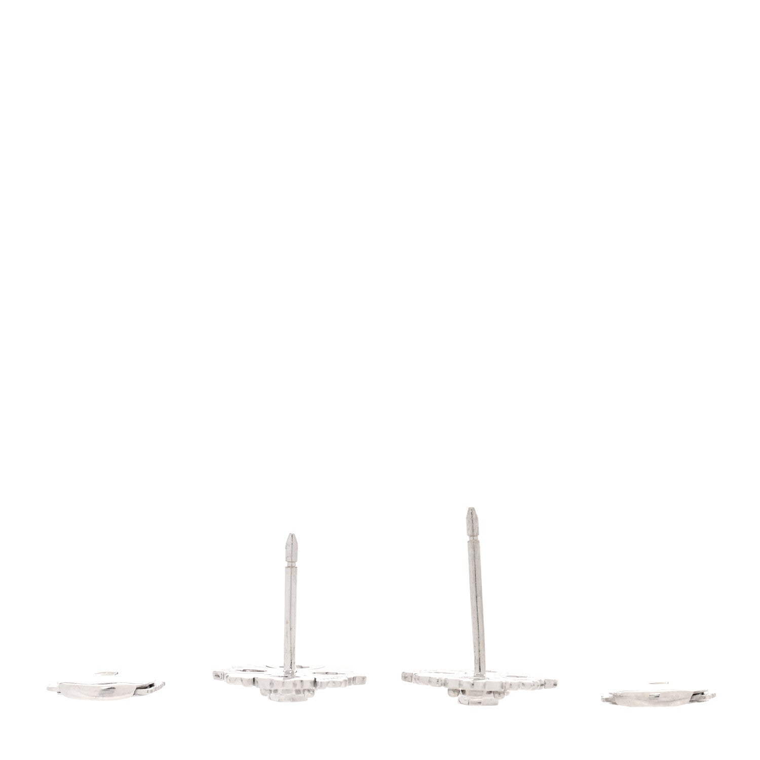 Buccellati 18K White Gold Diamond Opera Earrings 3 of 6