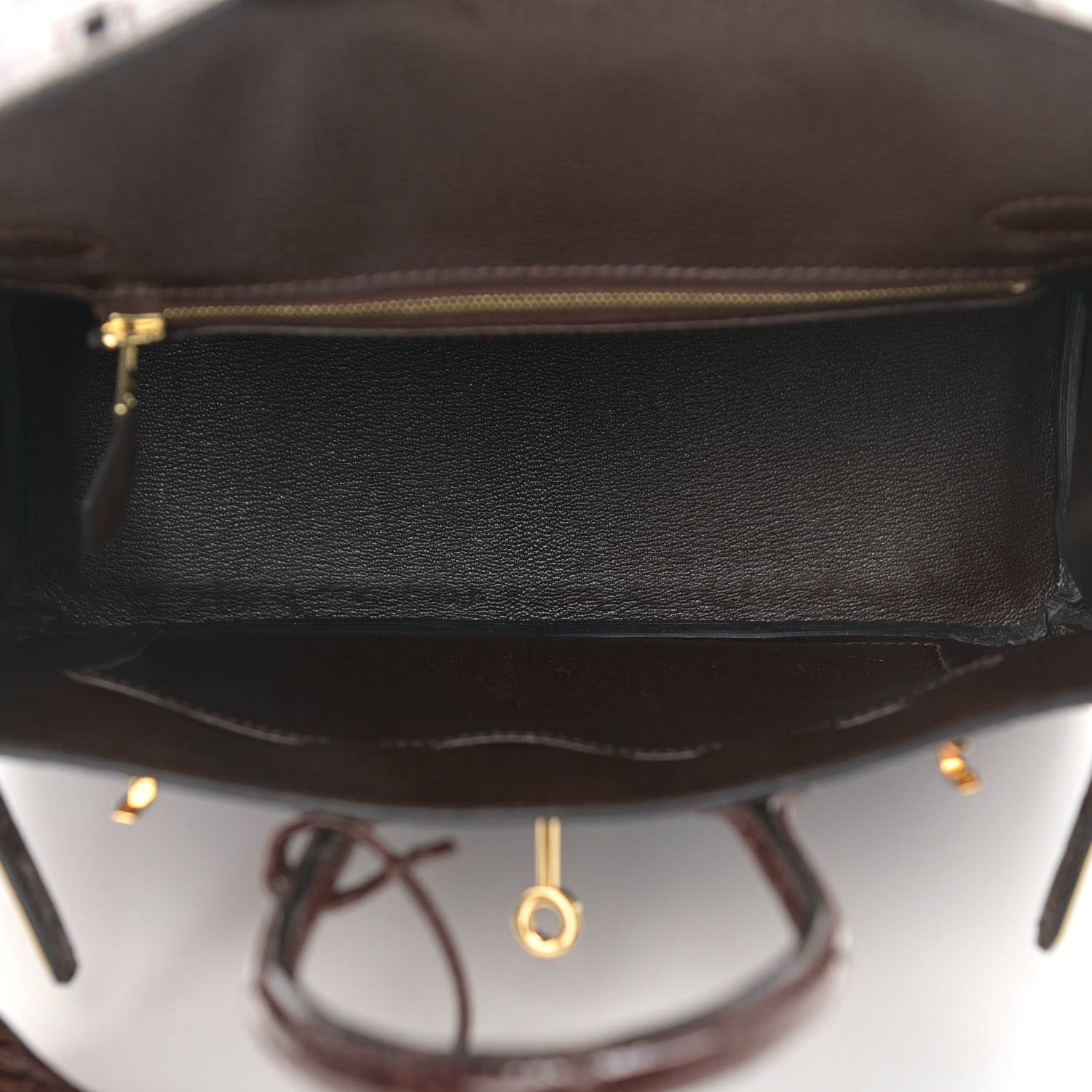 Hermes Shiny Niloticus Crocodile Birkin 25 Miel 15 of 41