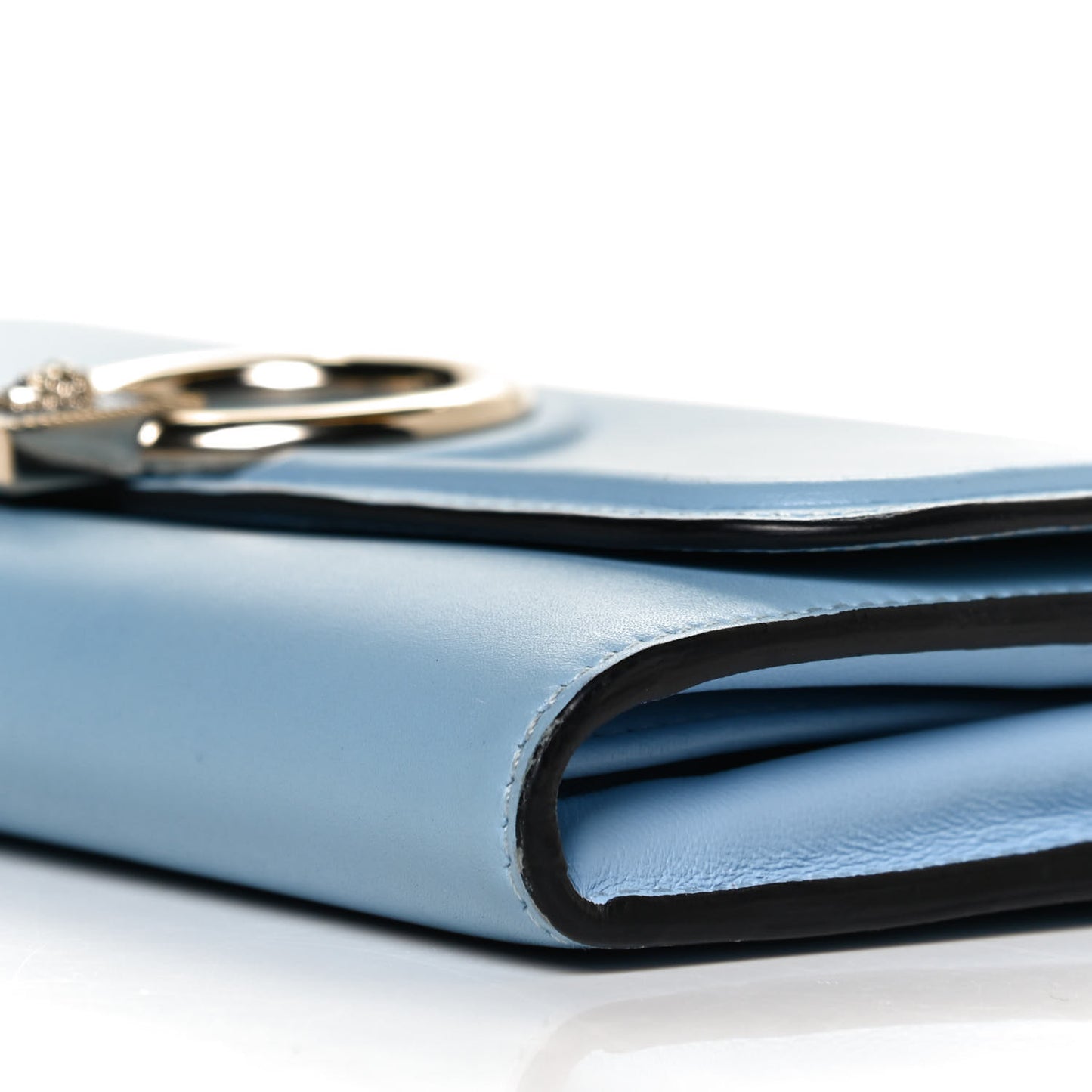 Calfskin Small DV One Wallet Blue