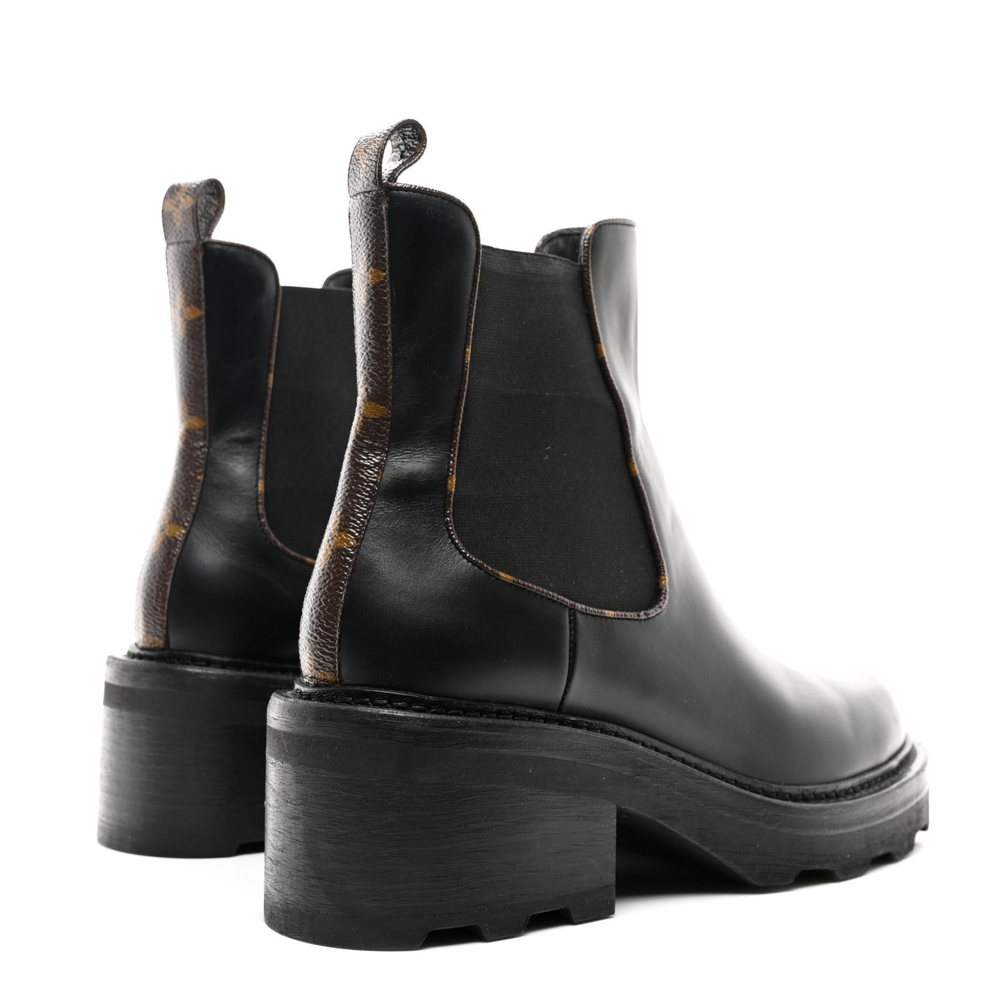 Calfskin Monogram Beaubourg Ankle Boots 40.5 Black