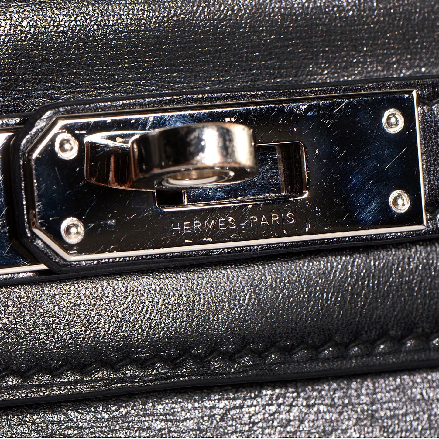 Box Kelly Cut Clutch Black
