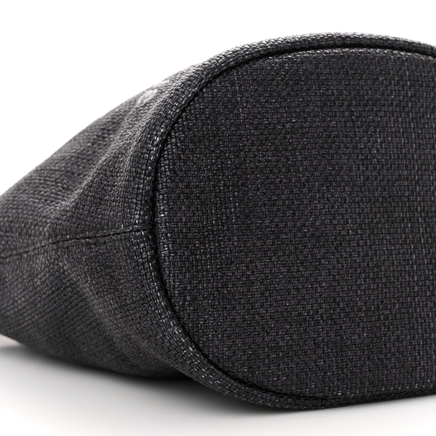 Chanel Lurex Canvas Deauville Drawstring Bag Navy Blue Gold 9 of 10