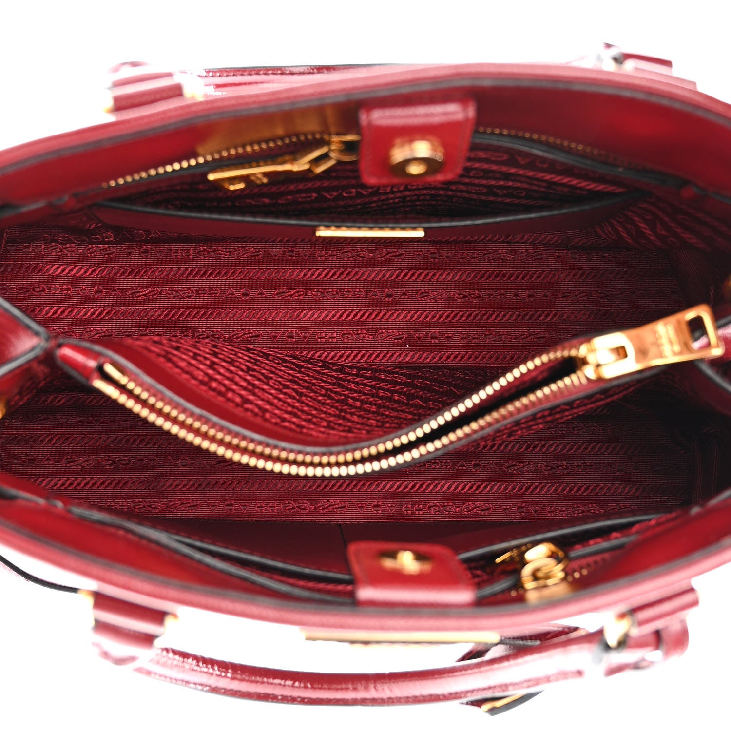 Prada Saffiano Vernice Medium Open Promenade Tote Rosso 5 of 20